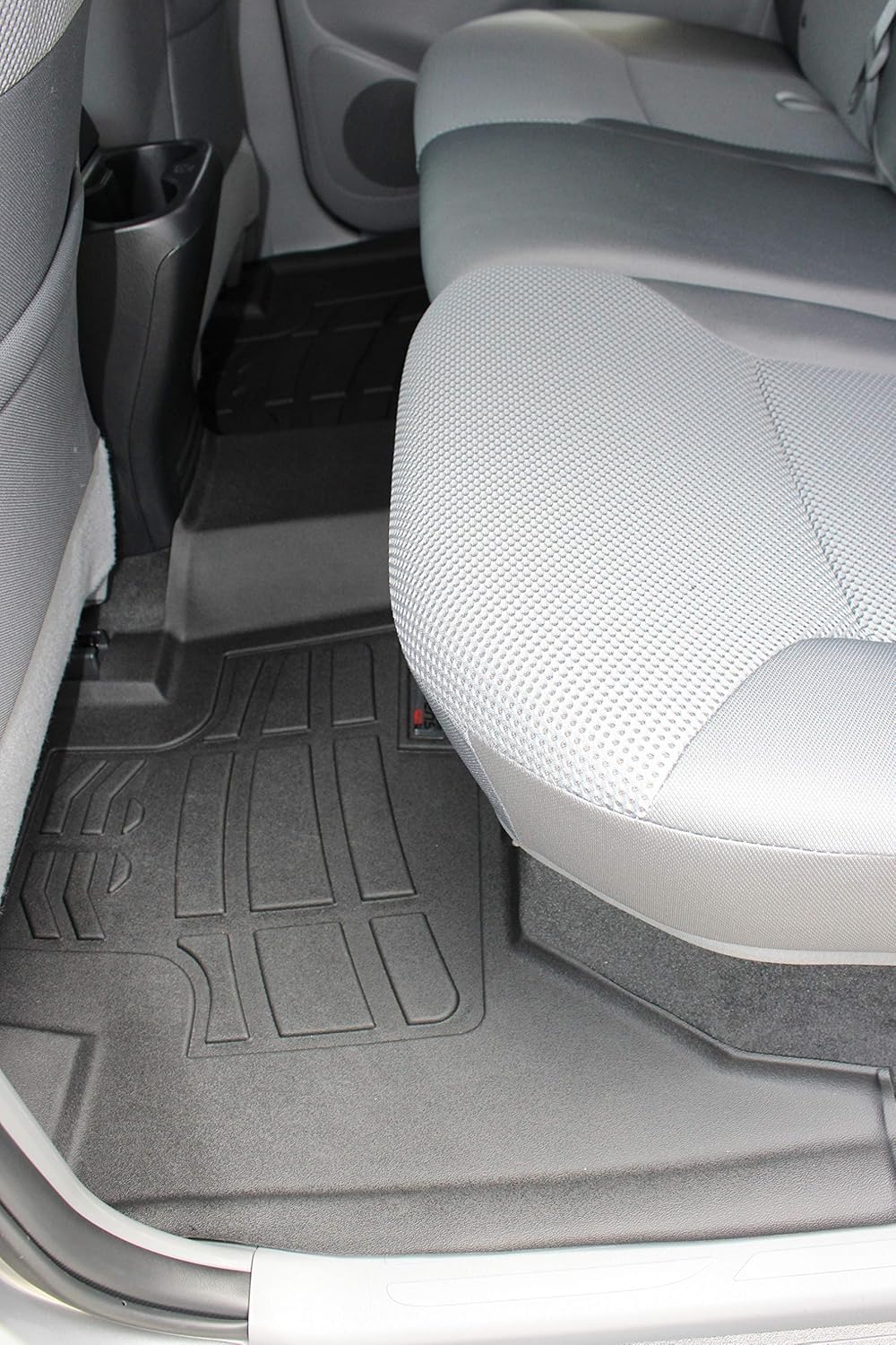 Front & Second Row Black Sure-Fit Floor Mats for 2016-2018 Toyota Tacoma Double Cab