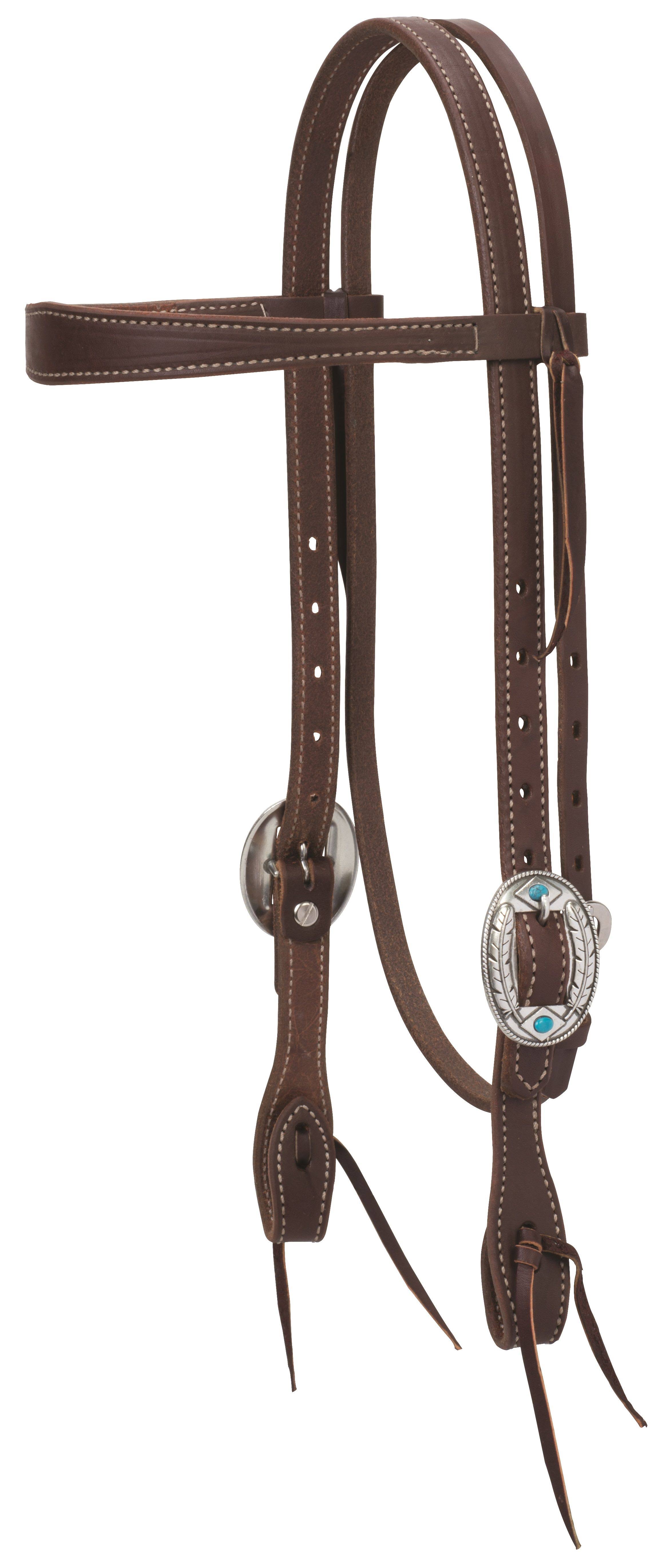 Weaver Working Tack Feather Designer Hardware Slim Browband Headstall