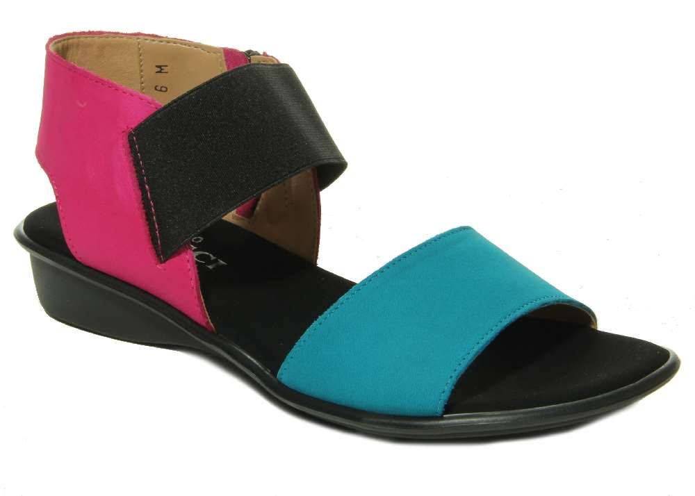 Sesto Meucci Eirlys Turqoise/Fuschia with Black Elastic - 6 - M