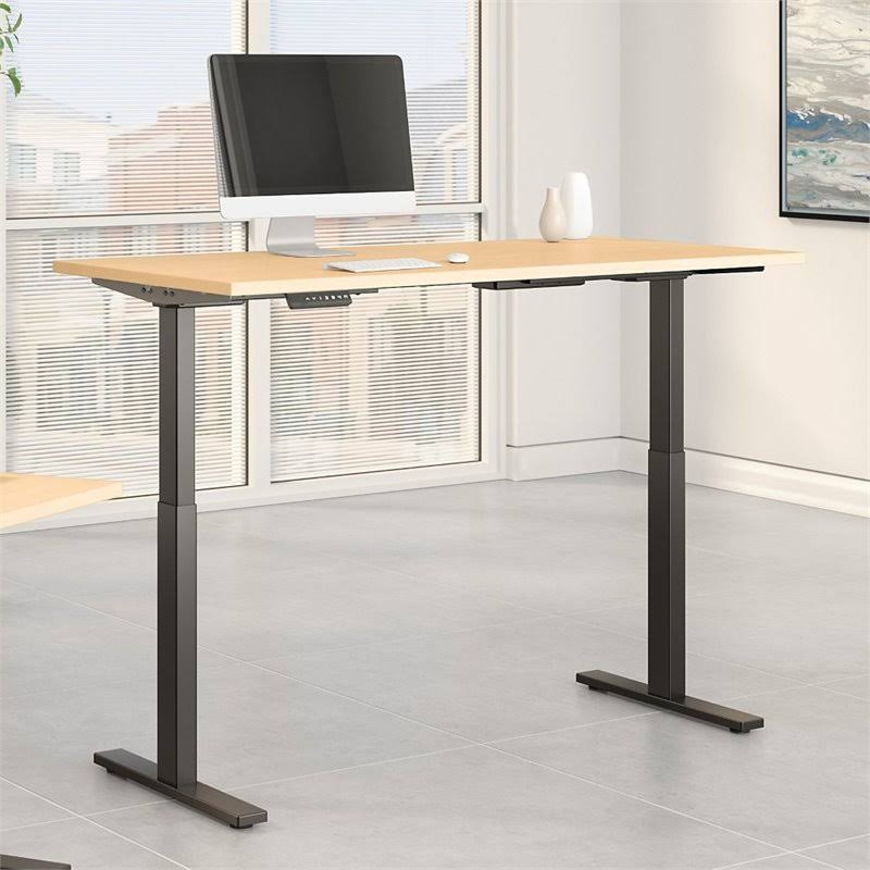 Move 60 Series 60W x 30D Adjustable Desk in Natural Maple - Engineered Wood - M6S6030ACBK