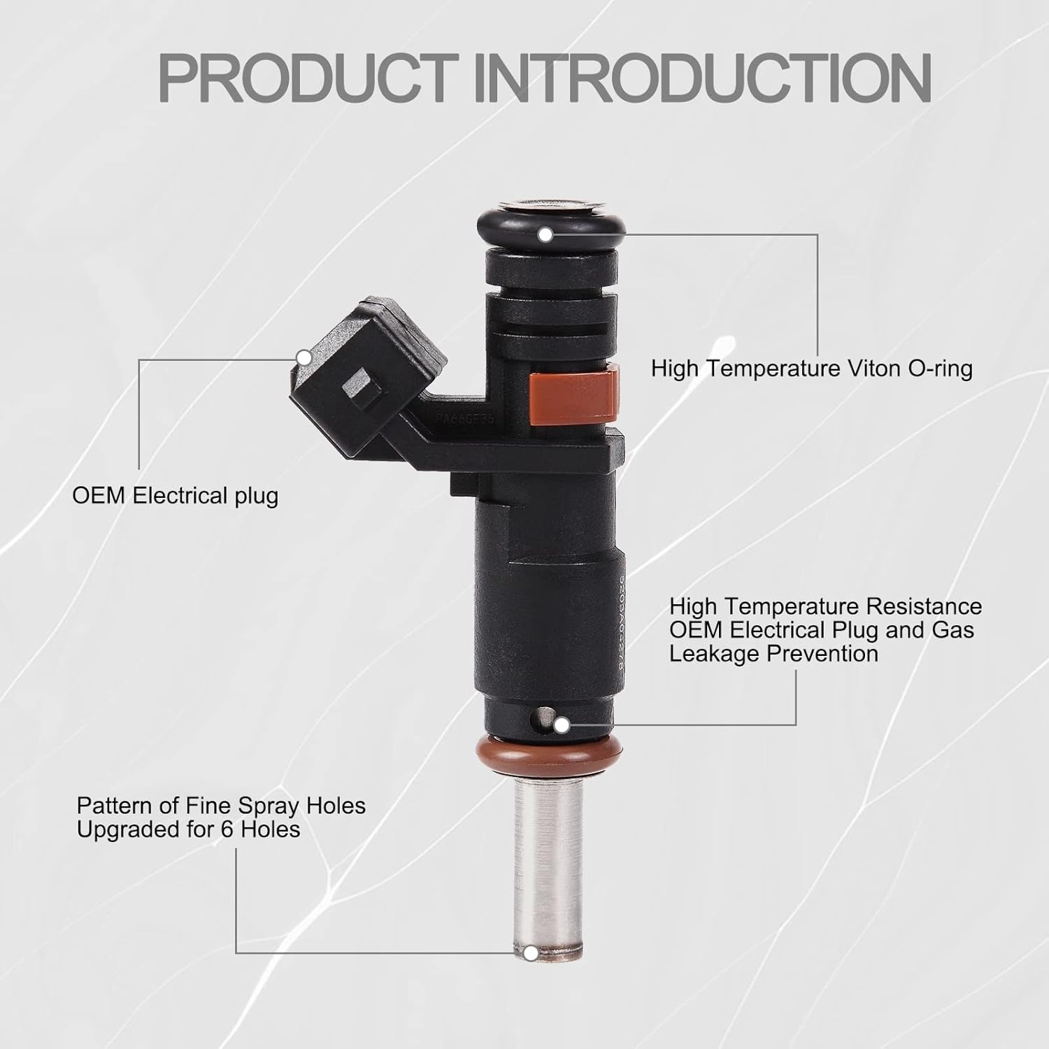 Fuel Injectors Compatible with 2006-2012 128i 325i 328i 525i 528i 530i X3 X5 Z4,Replace #13537531634 7531634 6 PCS