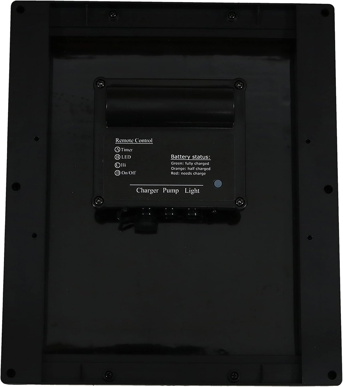 Sunnydaze Solar Pump and Solar Panel Kit with Battery Pack, Remote Control and LED Light, 65 GPH, 47-Inch Lift