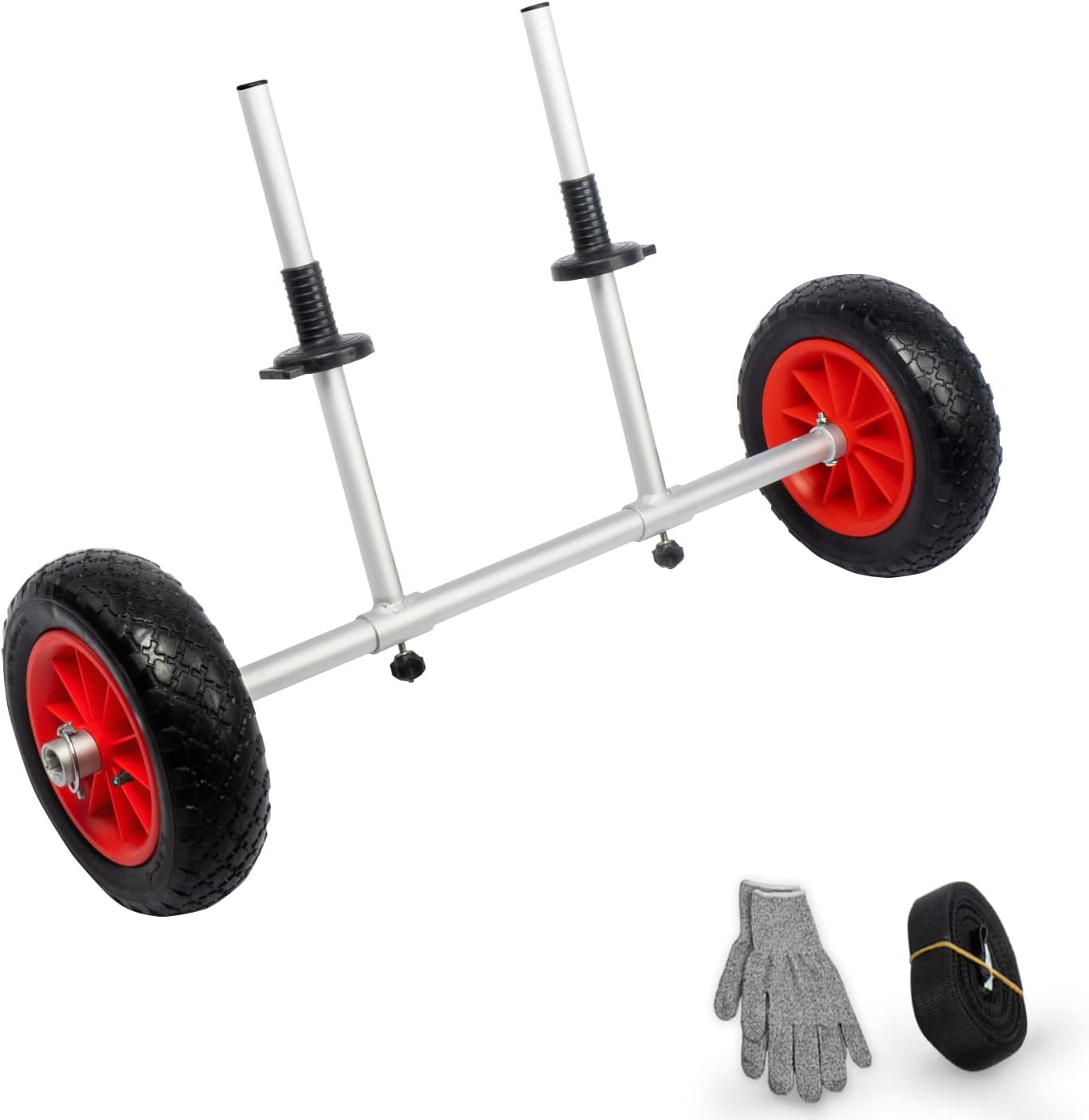 Azengt sit-on-top Plug in Kayak Cart Carrier Trolley Trailer with Universal Adjustable Width Crossbar and Aluminum Frame Pack of 2