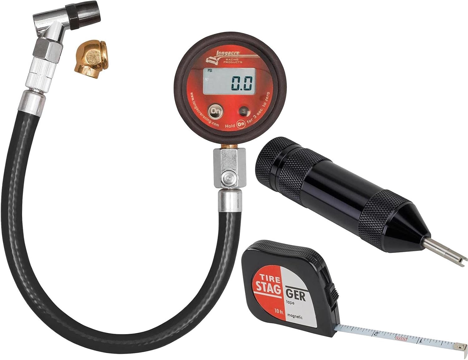 Longacre Digital Pressure Gauge 0-100 psi, Tape and Core Tool