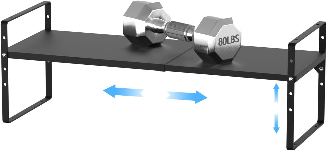 Kitchen Countertop Organizer Expandable Cabinet Shelf Storage Rack Heavy-duty Organization and Storage for Pantry Cabinet Kitchen Bathroom Bedroom, White, Set of 3, GNEOUS Greal