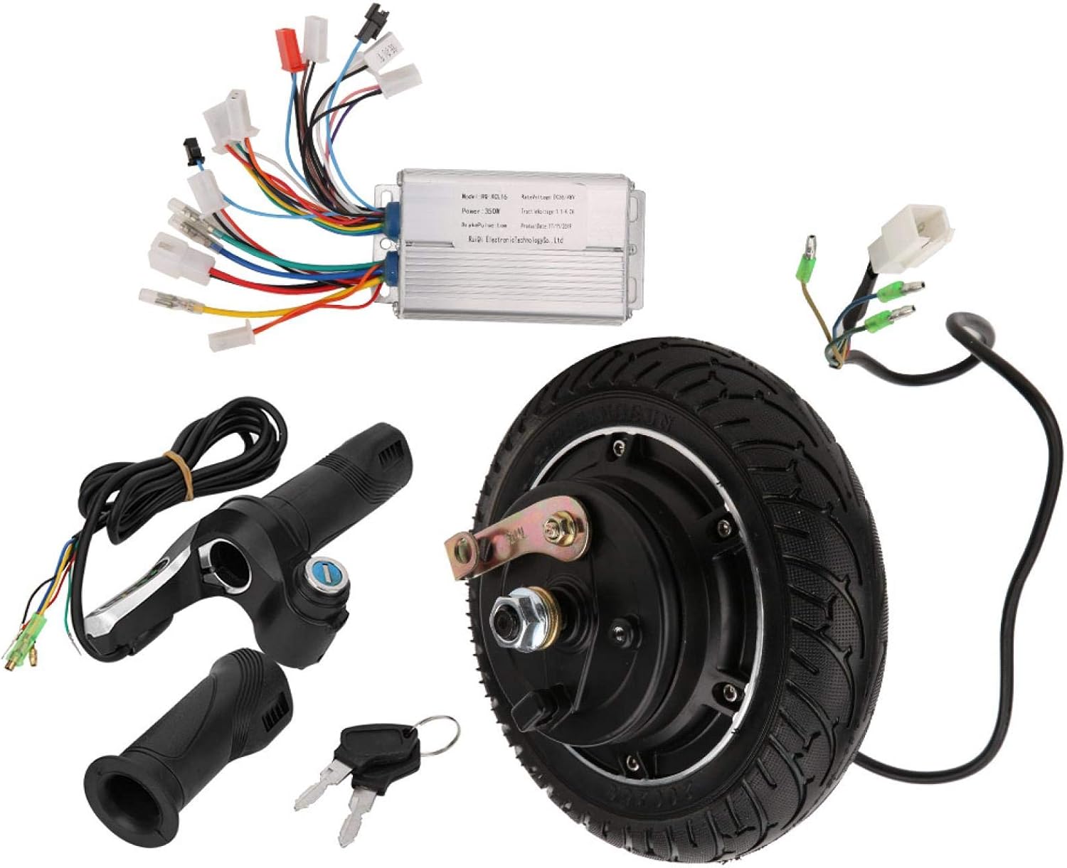 Keenso 36V 350W Electric Scooter 8 Inch Brushless Hub Motor Kit, Hub Wheel Motor Lightweight Fast Start Accessory