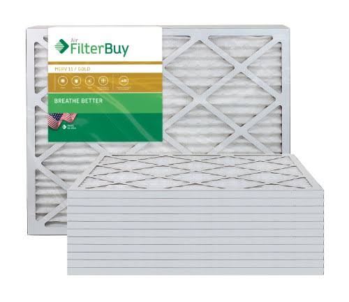 AFB Gold MERV 11 20x23x1 Pleated AC Furnace Air Filter. Pack of 12 Filters. 100% Produced in The USA.