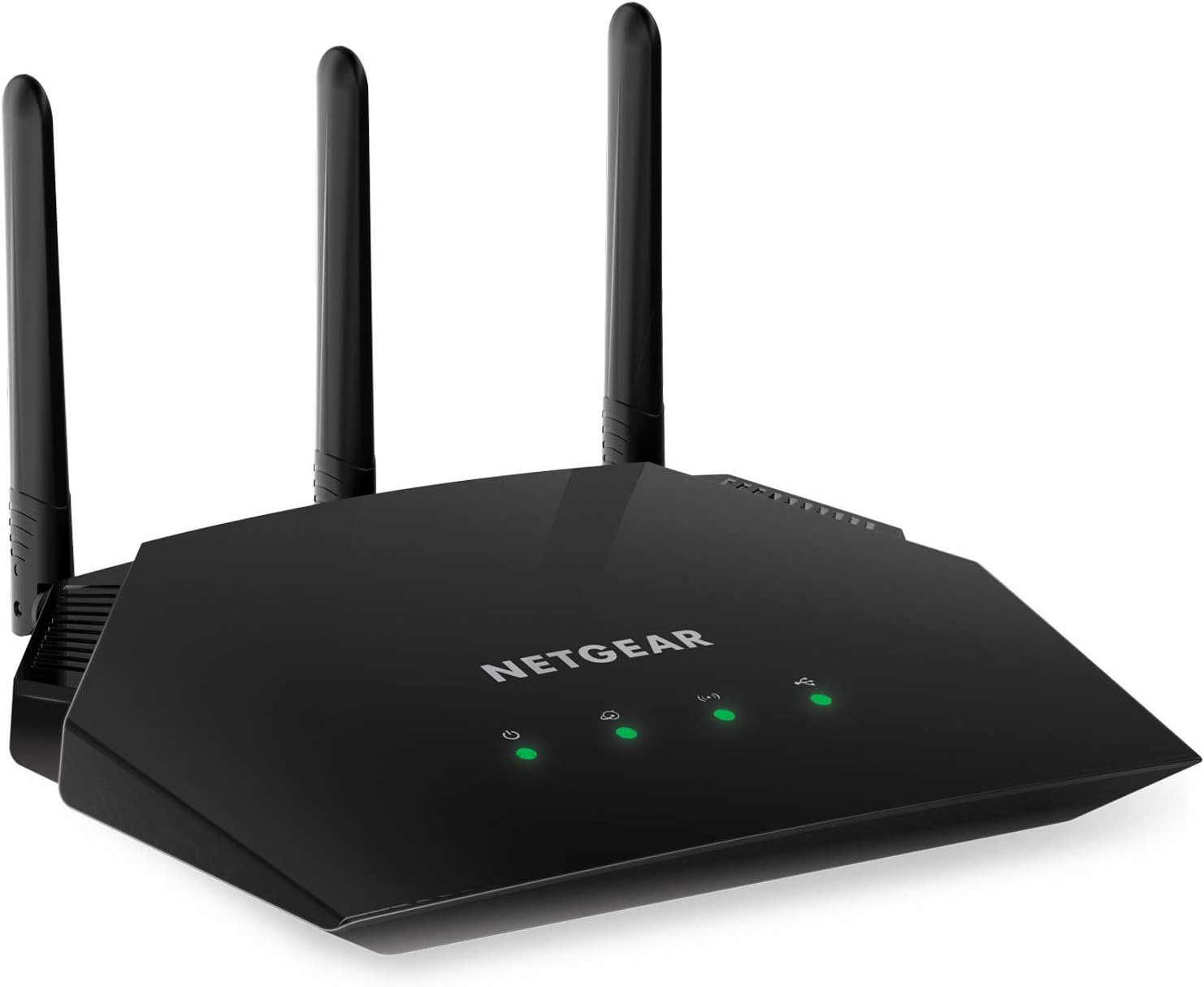 NETGEAR WiFi Router (R6330) - AC1600 Dual Band Wireless Speed (up to 1600 Mbps) | Up to 1200 sq ft Coverage & 20 Devices | 4 x 1G Ethernet and 1 x 2.0 USB Ports (R6330-1AZNAS) Pack of 2