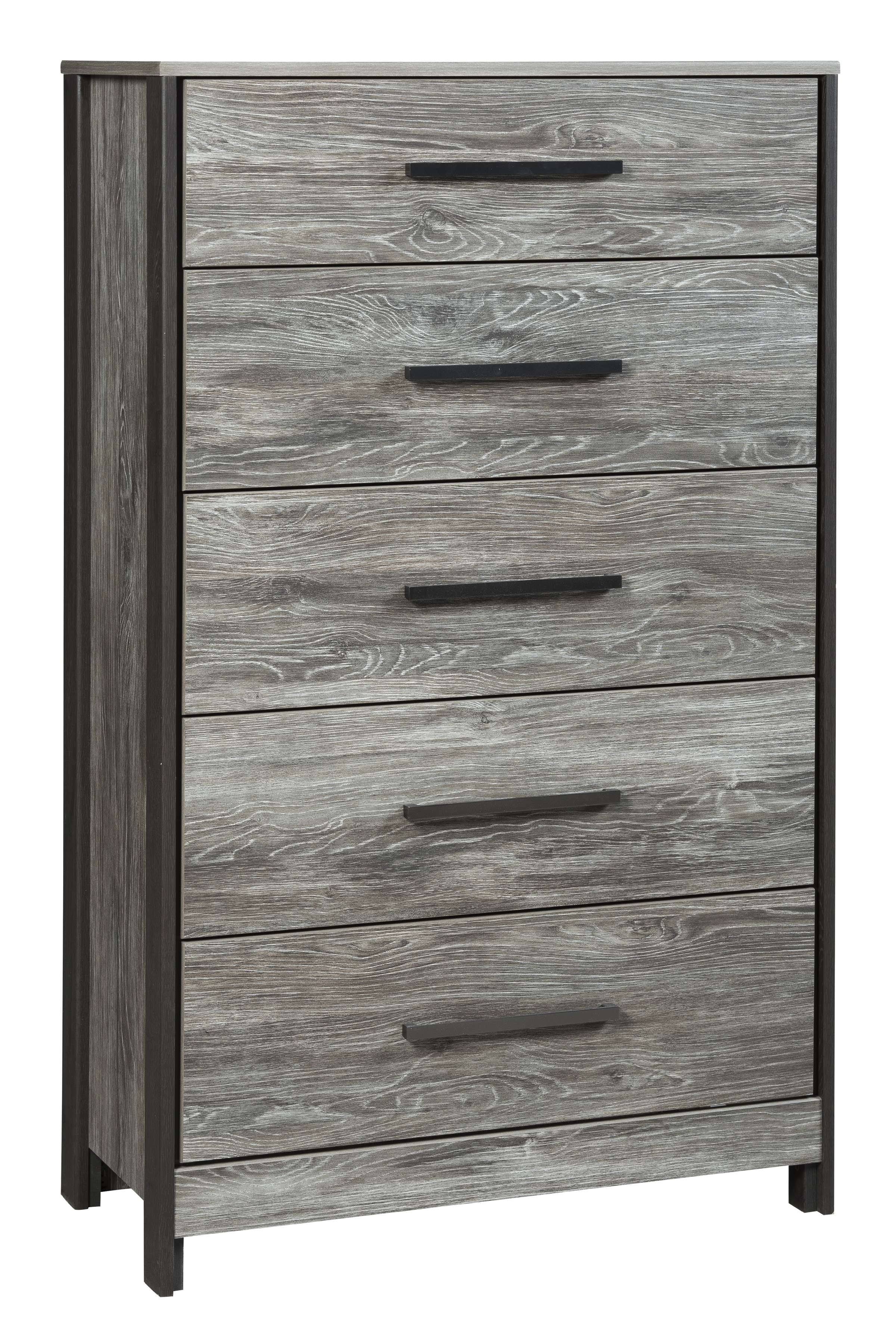 Signature Design by Ashley Cazenfeld Black u0026 Gray Five Drawer Chest