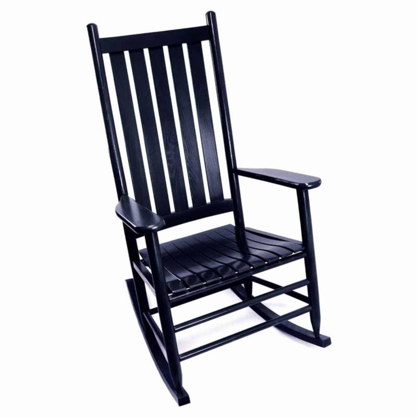 Dixie Seating Co. Asheville 47 in. Outdoor Rocking Chair, Black