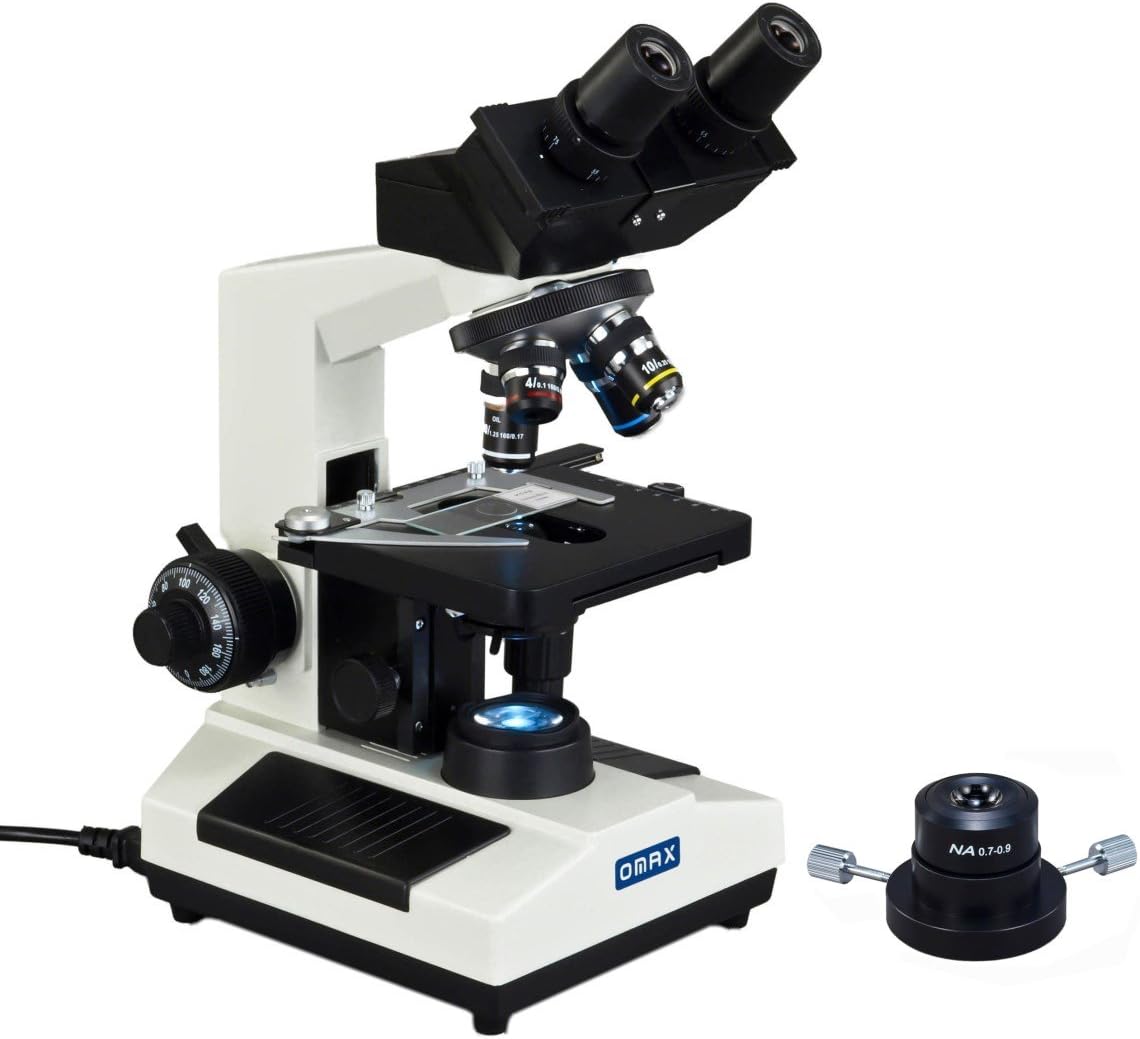 OMAX 40X-2000X Binocular Dry Darkfield Compound Biological Microscope with Replaceable LED Light