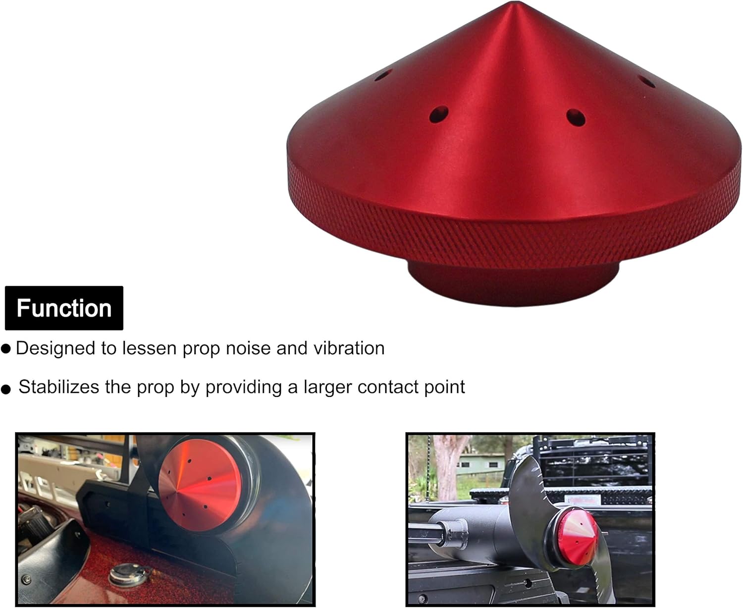 Eliminator Prop Nut GFEL-MK-R-DP Replace for T-H Marine Compatible with MinnKota 80, 101 and 112 - Red