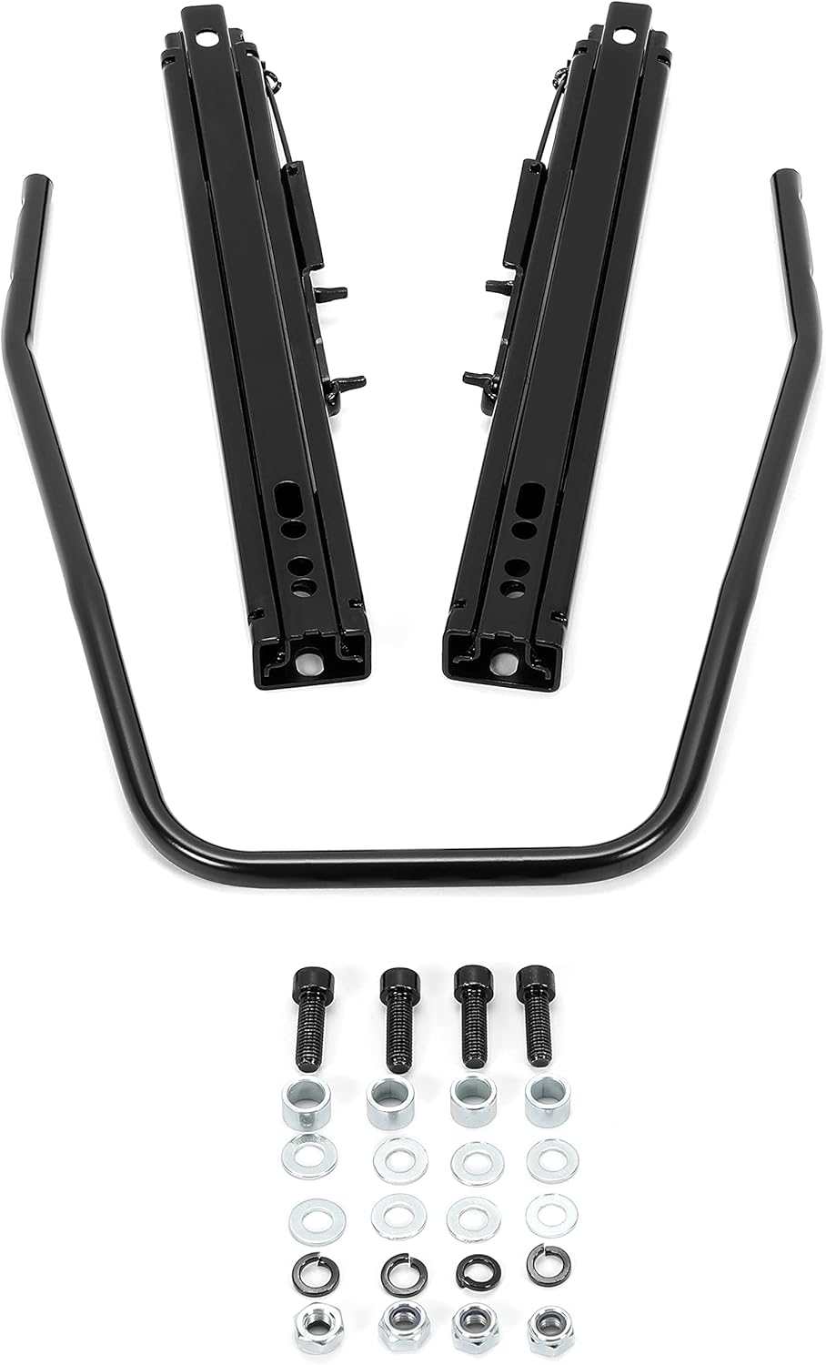 Kojem Universal Seat Sliders Dual Locking Seat Rails Brackets Kit Compatible with Most Aftermarket Seats- 1 x Set of Sliders