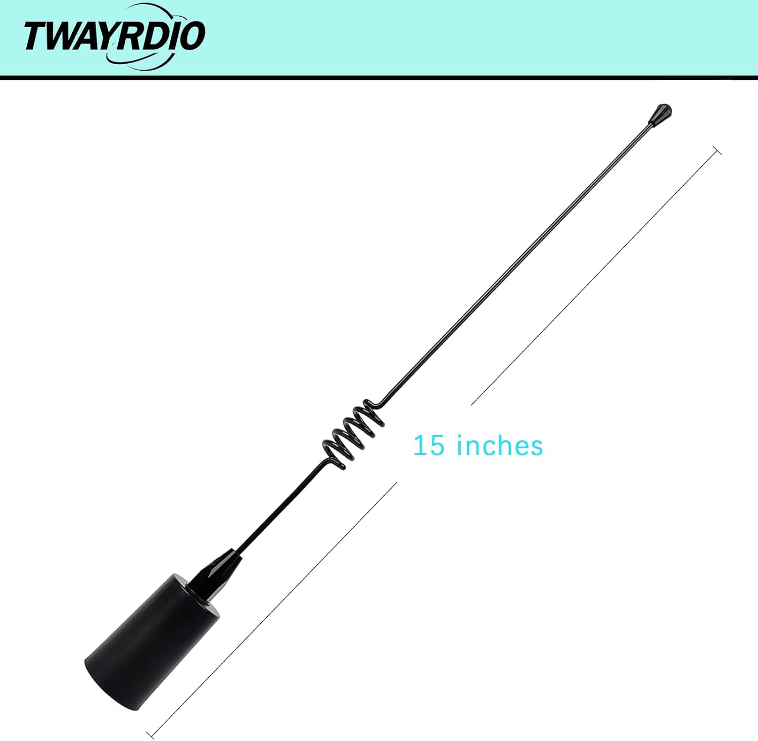 TWAYRDIO VHF Marine Antenna, 156-163MHz 50W Boat Radios Antennas with 16.4ft Coaxial Cable (SO239 to PL259 Connector)，L-Shape Mounting Bracket and U-Bolt for Midland Uniden Cobra Icom Marine Radio