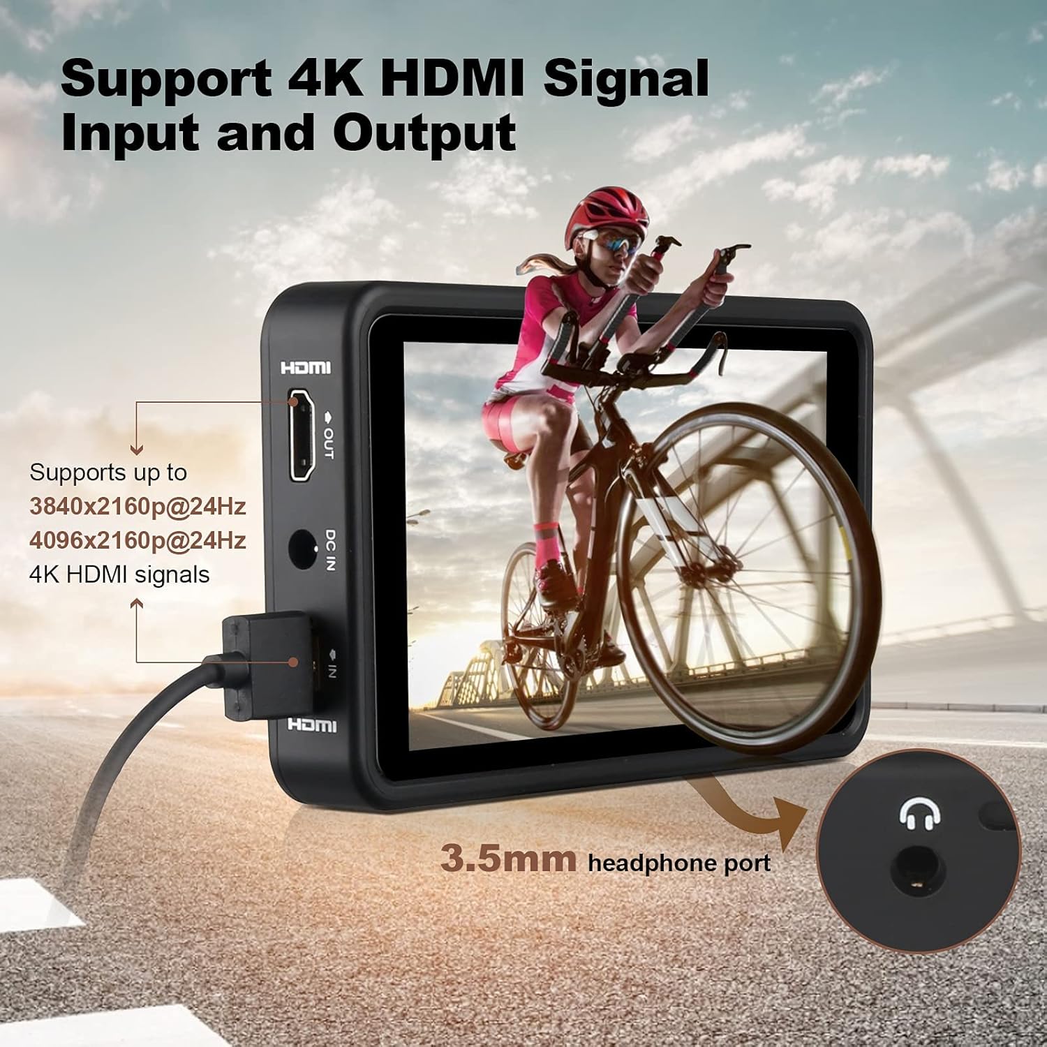 Desview R5 Camera Field Monitor,5.5 inch Touch Screen Field Monitor,4K HDMI Input/Output,HDR Full HD 1920x1080 IPS,3D-Lut Video Peaking Focus Assist,Camera Monitor Film Video Making Rig. (Black-r5)
