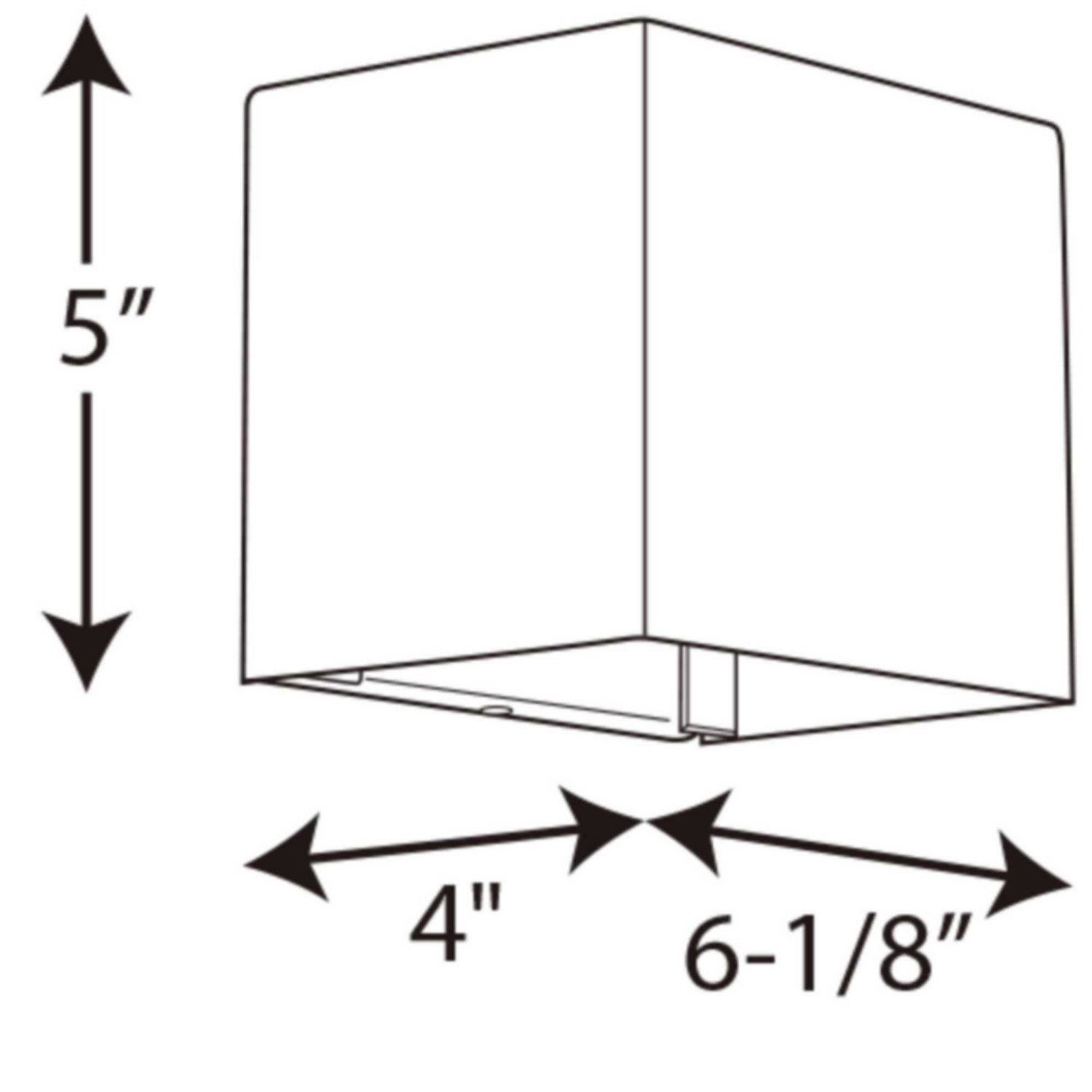 Progress Lighting Cornice 1-Light, LED Wall Sconce, Black