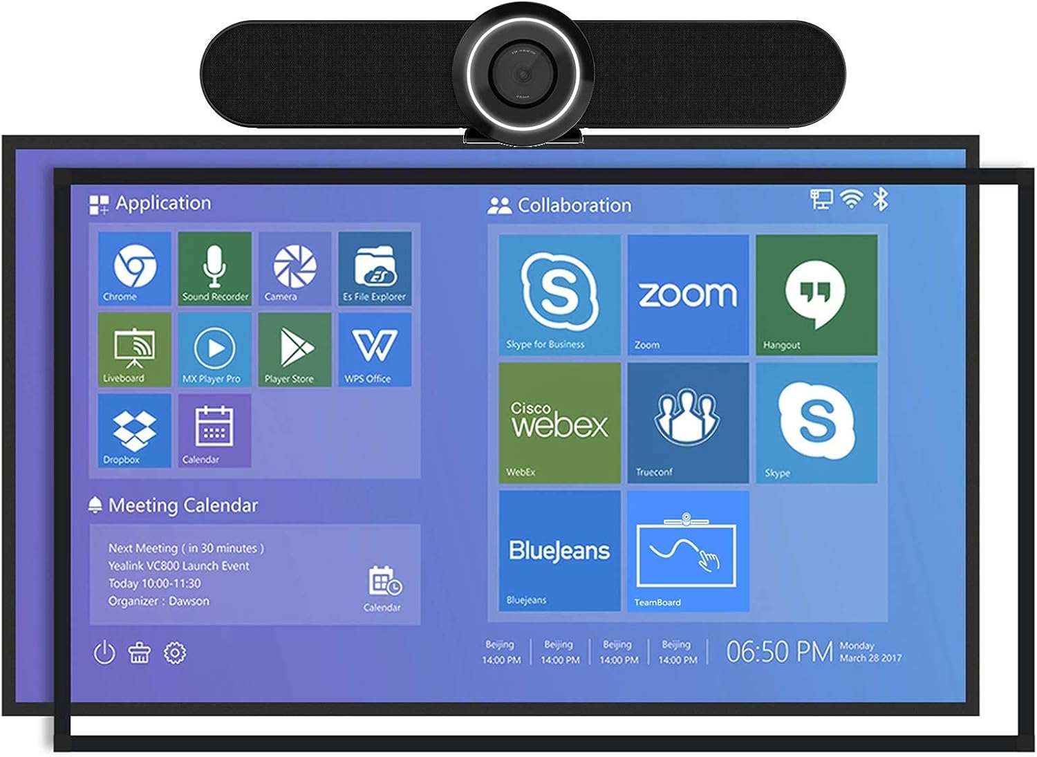 Video Conference Room Camera for Small Meeting Room, HD 1080P - 90&deg;Wide Angle - Prime Lens,Built in Microphone and Speaker All in One Video USB Plug and Play,Conference Webcam (Black 4k)