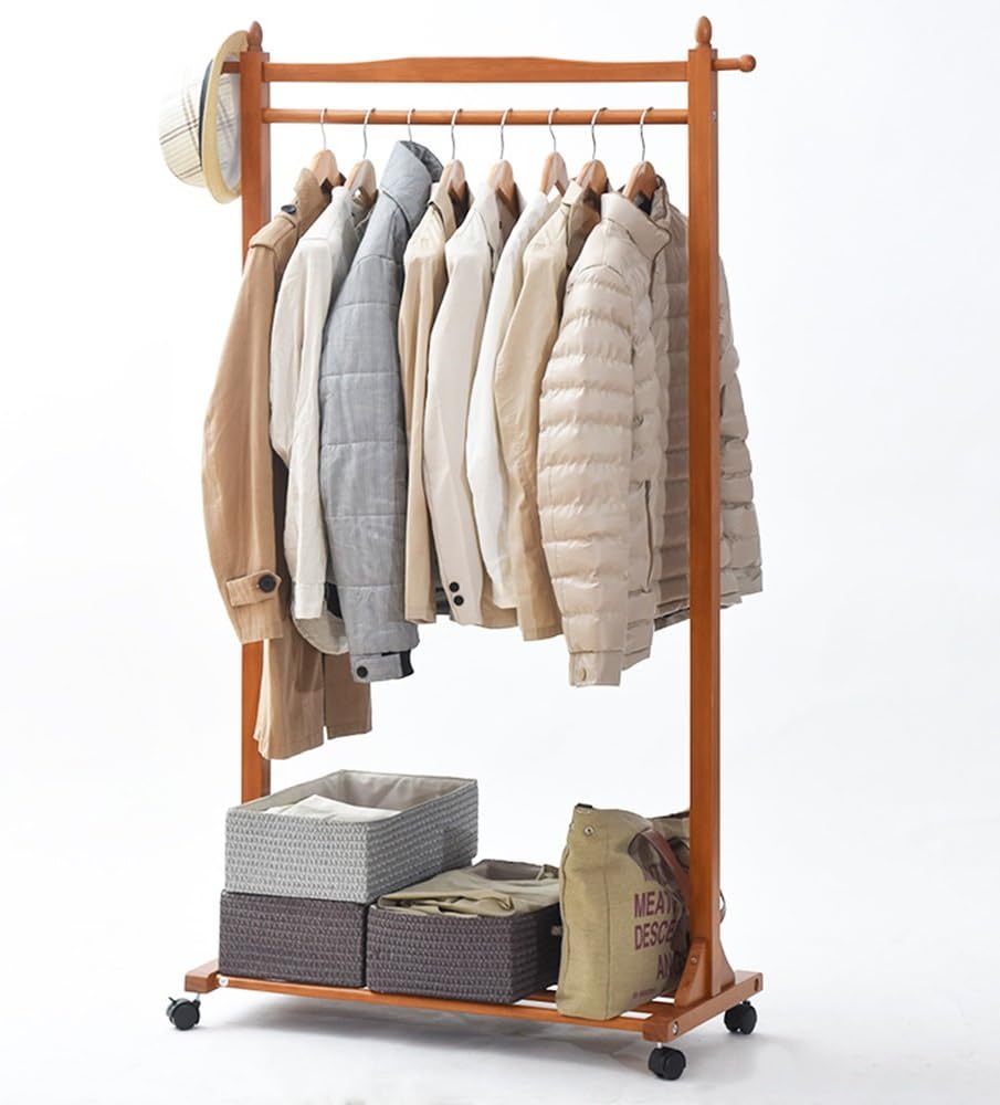 ZHIRONG Mobile Clothes Hanger Multifunction Hangers Living Room Bedroom Storage Rack Clothes Hanger Drying Rack 8040157CM (Color : B)