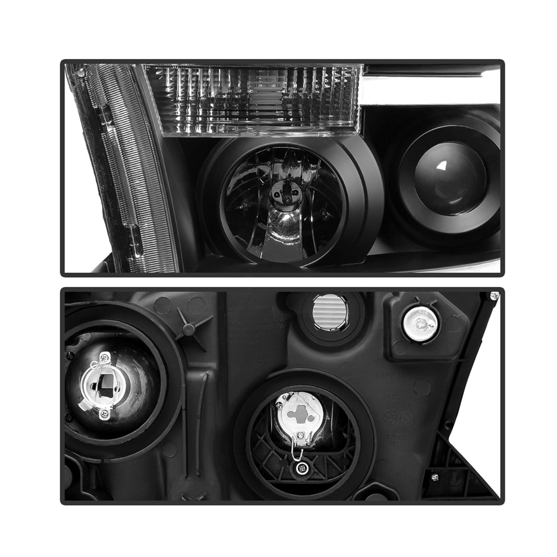 Spyder - Black Xtune LED Light Bar Projector Headlights 9027888