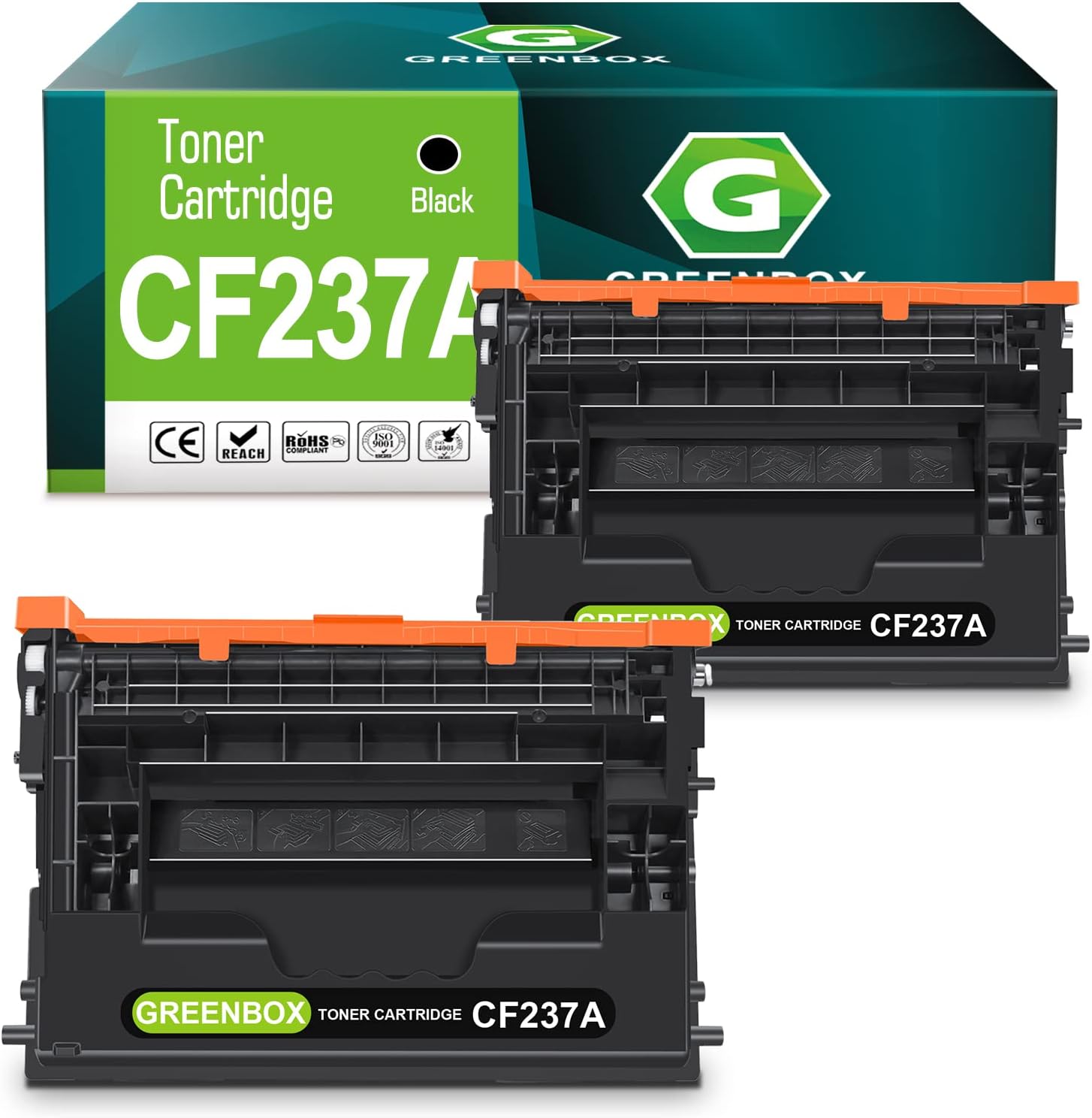GREENBOX Compatible Toner Cartridge Replacement for HP 37A CF237A 37X CF237X for HP Enterprise M607 M608 M607n M608n M607dn M608dn M608x M609 MFP M631 M632 M633 Printer (1 Black)