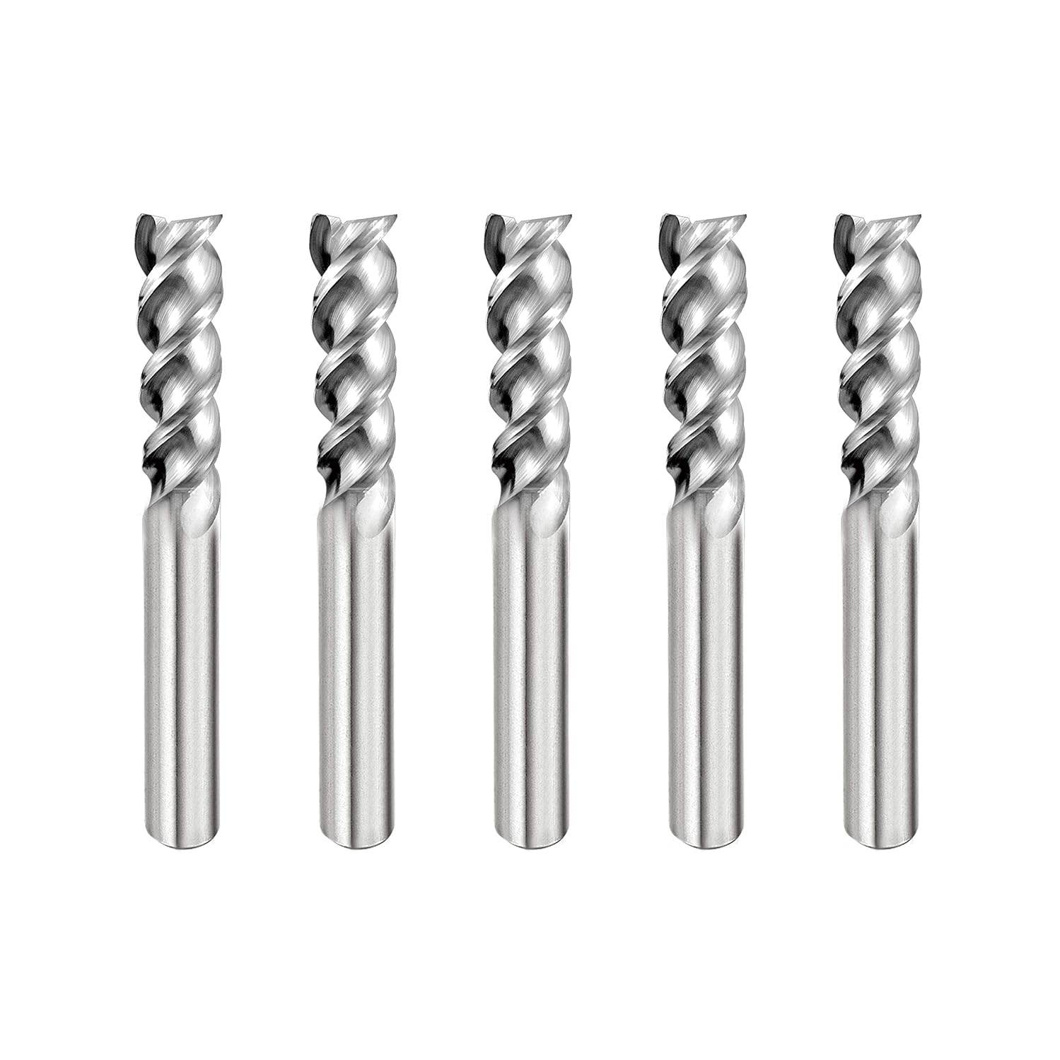SPEED TIGER IAUE Carbide Square End Mill for Aluminum Applications - High Feed U-Type Design - for Roughing and Finishing - 3 Flute - IAUE1/4