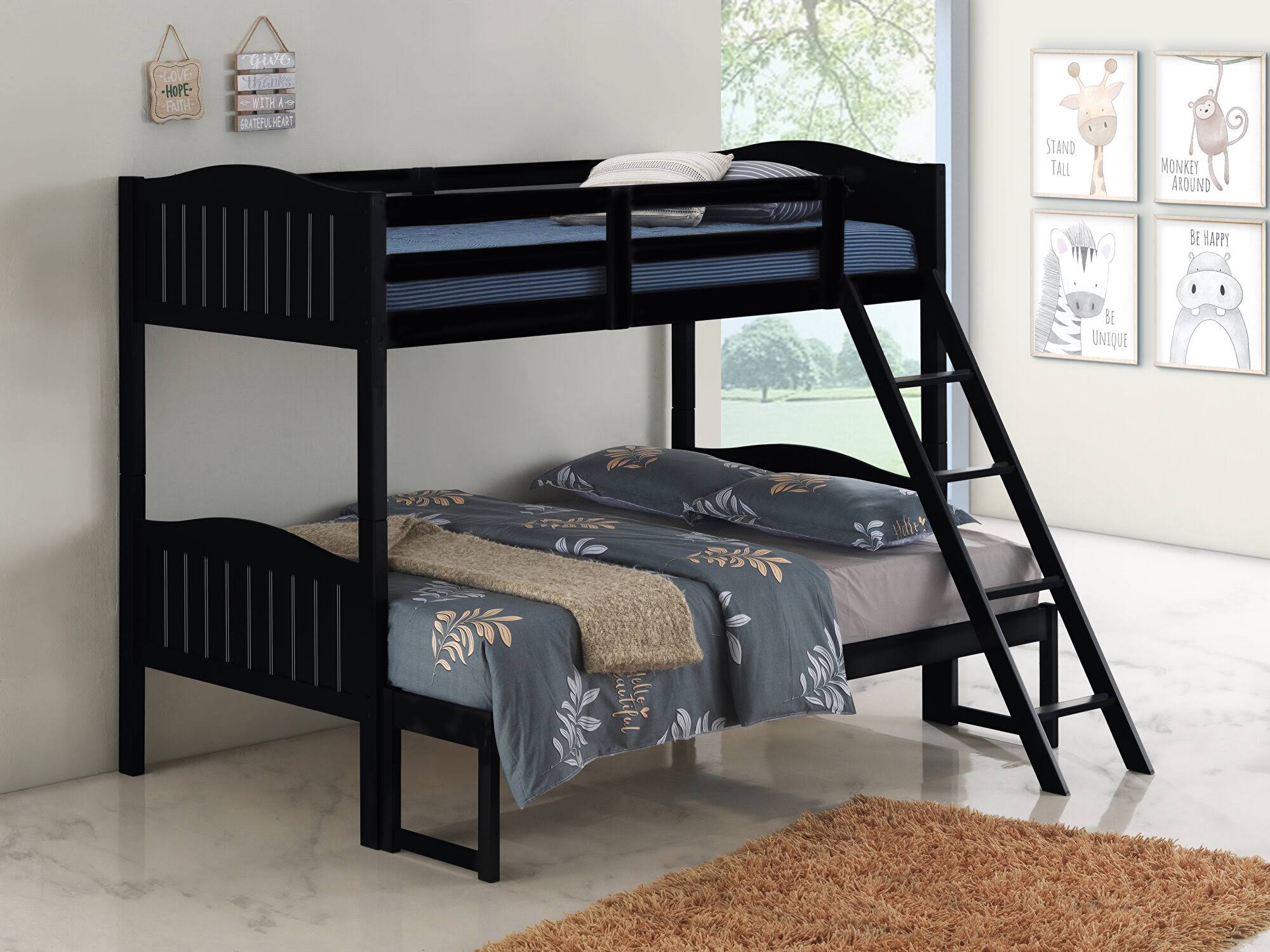Coaster Littleton Black Twin/Full Bunk Bed-405054BLK