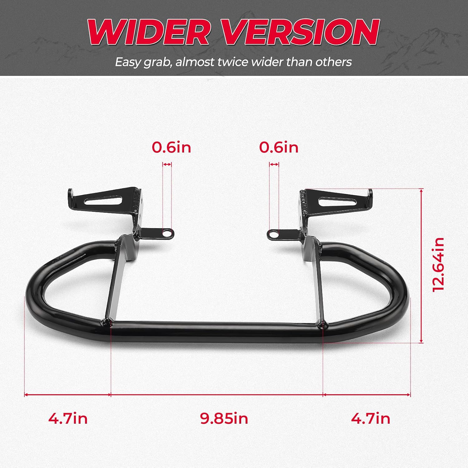 Kemimoto ATV Rear Grab Bar with Integrated Flag Bracket Compatible with 2009- 2018 YFZ450R YFZ450X