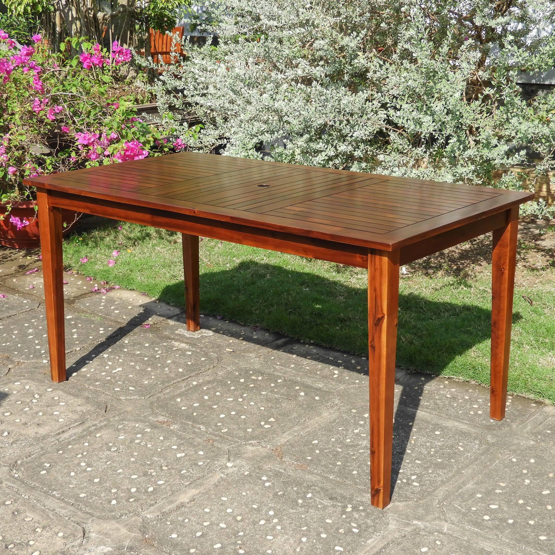 Highland Acacia Americana 55-Inch by 32-Inch Rectangular Dining Table