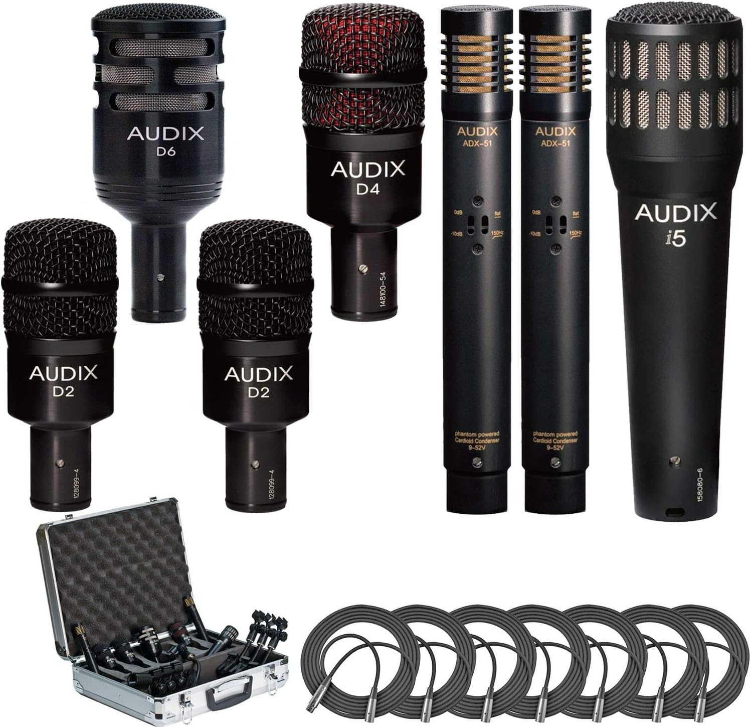 Audix DP7 7-piece Drum Mic Package + 7 XLR Mic Cables