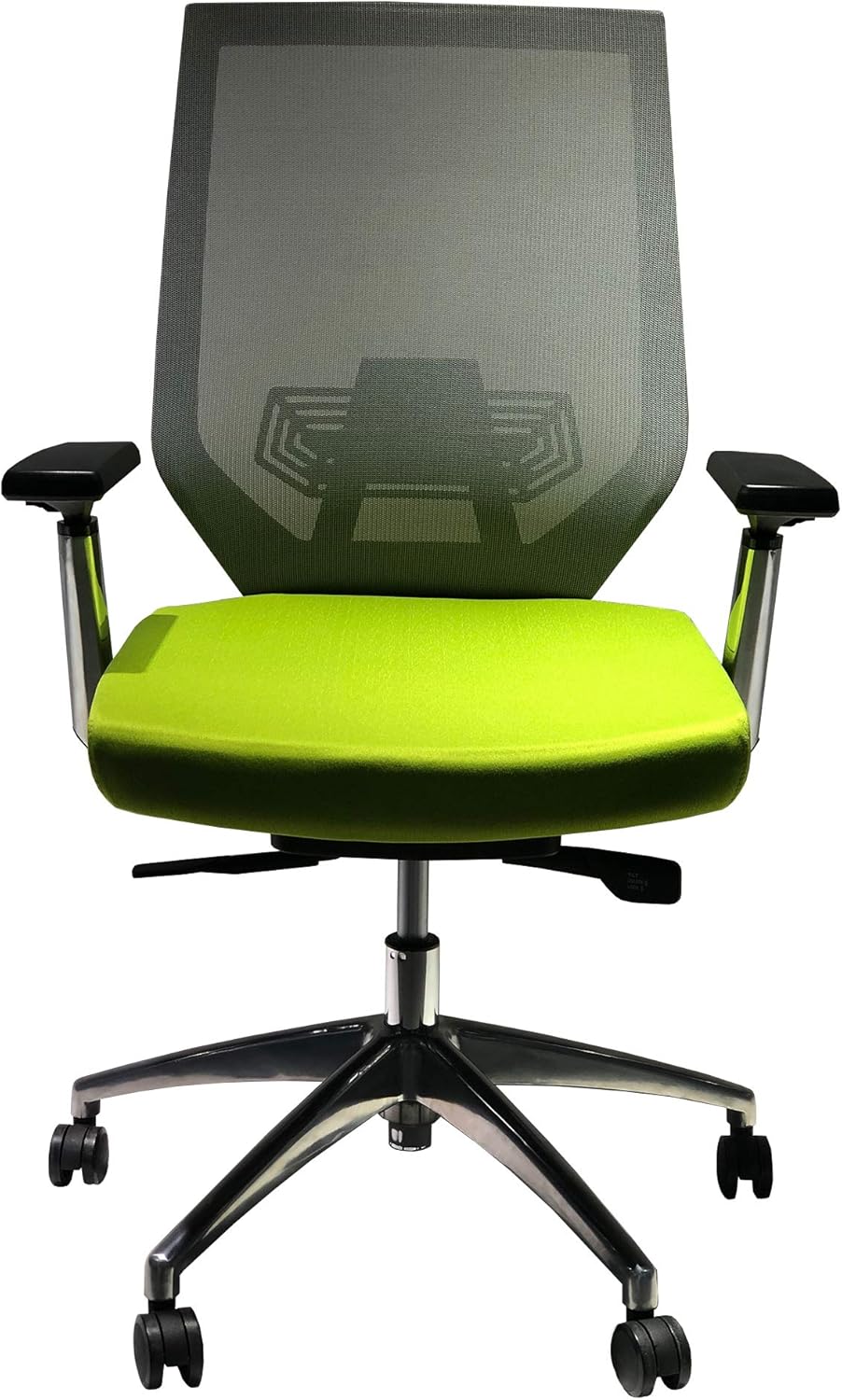 The Urban Port Adjustable Mesh Back Ergonomic Office Swivel Chair with Padded Seat and Casters, Green and Gray