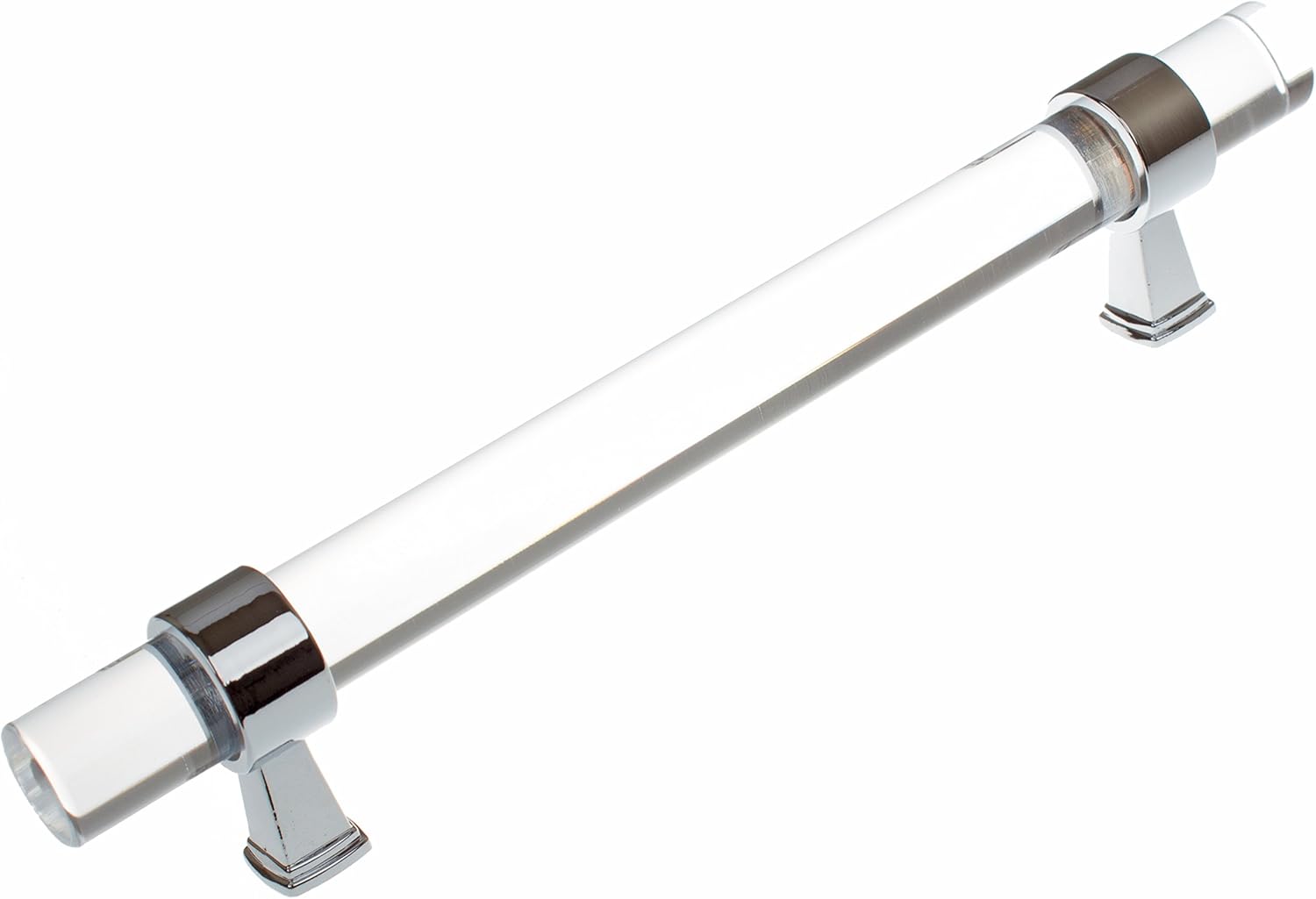 GlideRite Hardware 4718-128-PC-10 5-inch CC Clear Acrylic Cabinet Drawer Pulls 10 Pack, 10 Count Pack of 2