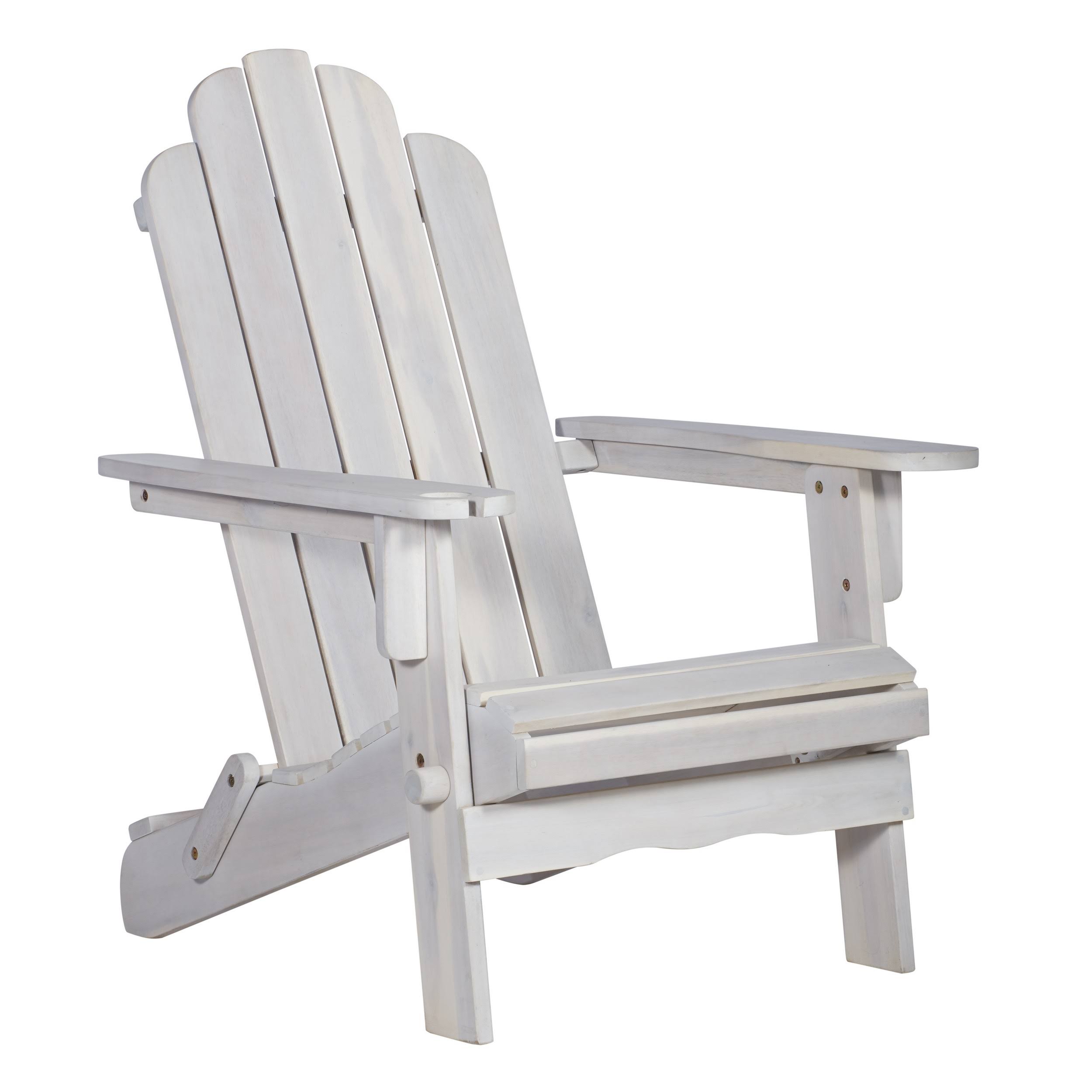 Acacia Outdoor Adirondack Chair - White Wash