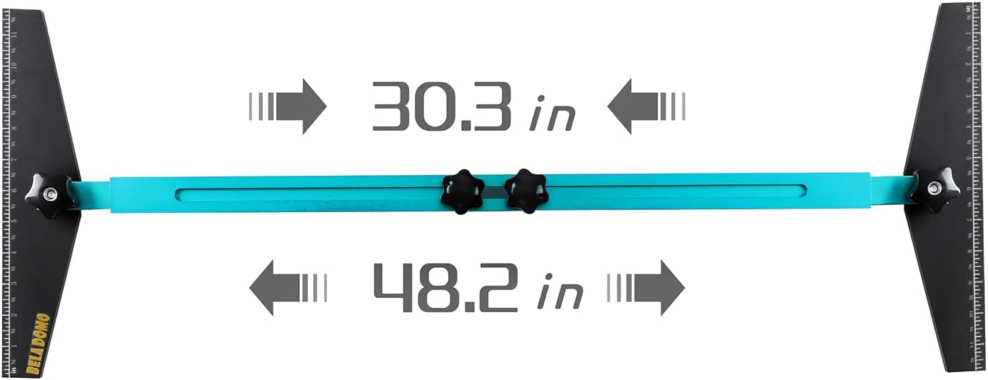 Stair Treads Template Tool,Metal Stair Tread Gauge,Shelf Layout Tool,Aluminum Alloy Manufacturing (Cyan)