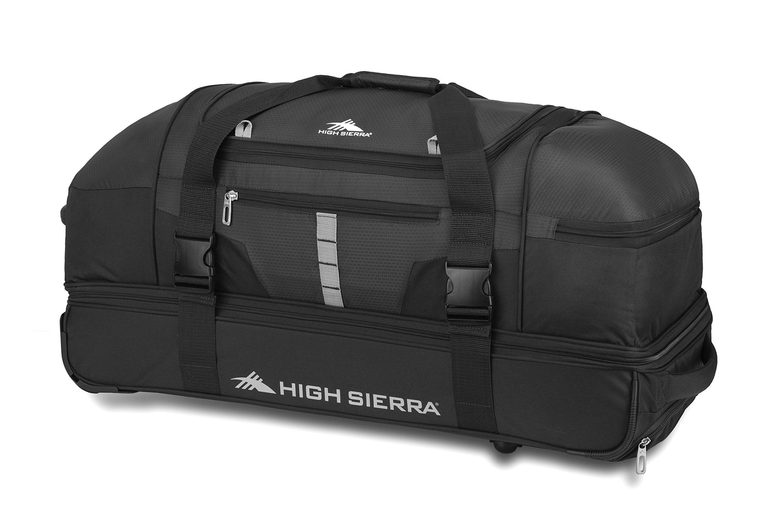 High Sierra 30x22 Evolution Wheeled Drop-Bottom Duffel Black/Ash