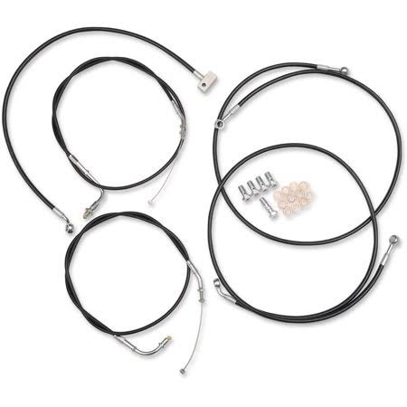 Baron Custom Accessories Ba-8023kt-16b Handlebar Cable/Line Kit - 16in - Black Vinyl