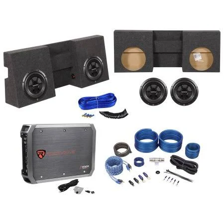 2005-2015 Toyota Tacoma Regular Cab Dual 10x22 Rockford Fosgate Subs+Amp+Box+Kit R2SD4-10