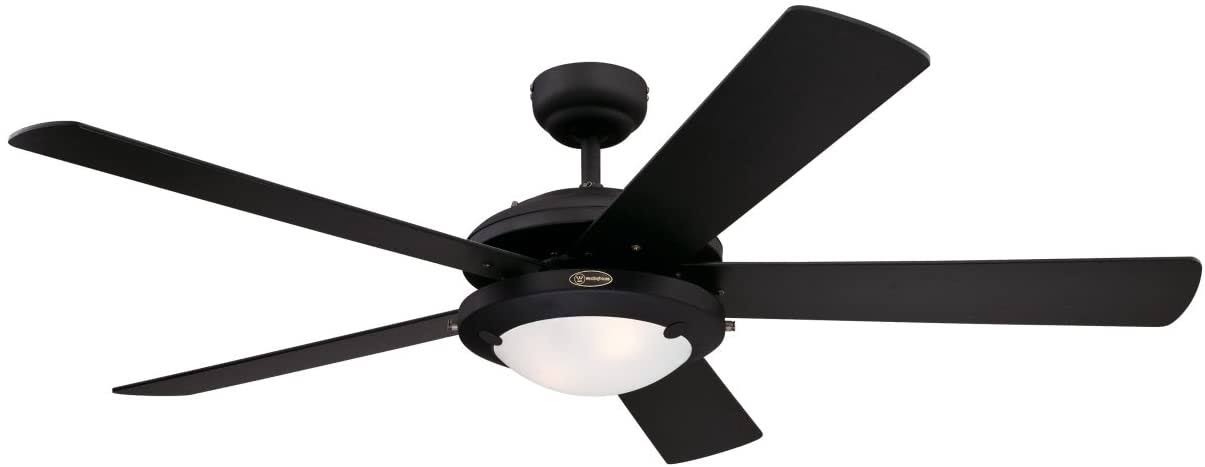 Westinghouse Comet Indoor Ceiling Fan, Metal, Black 7871940