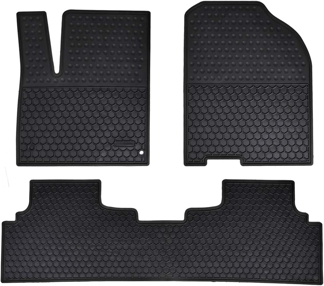 Megiteller Car Floor Mats Custom Fit for Hyundai Sonata 2015 2016 2017 2018 2019 /2016-2020 Kia Optima Odorless Washable Heavy Duty Rubber (All Weather) Floor Liners Set Black