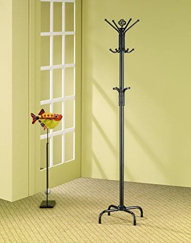 Coaster Contemporary Satin Black Accent Coat Rack