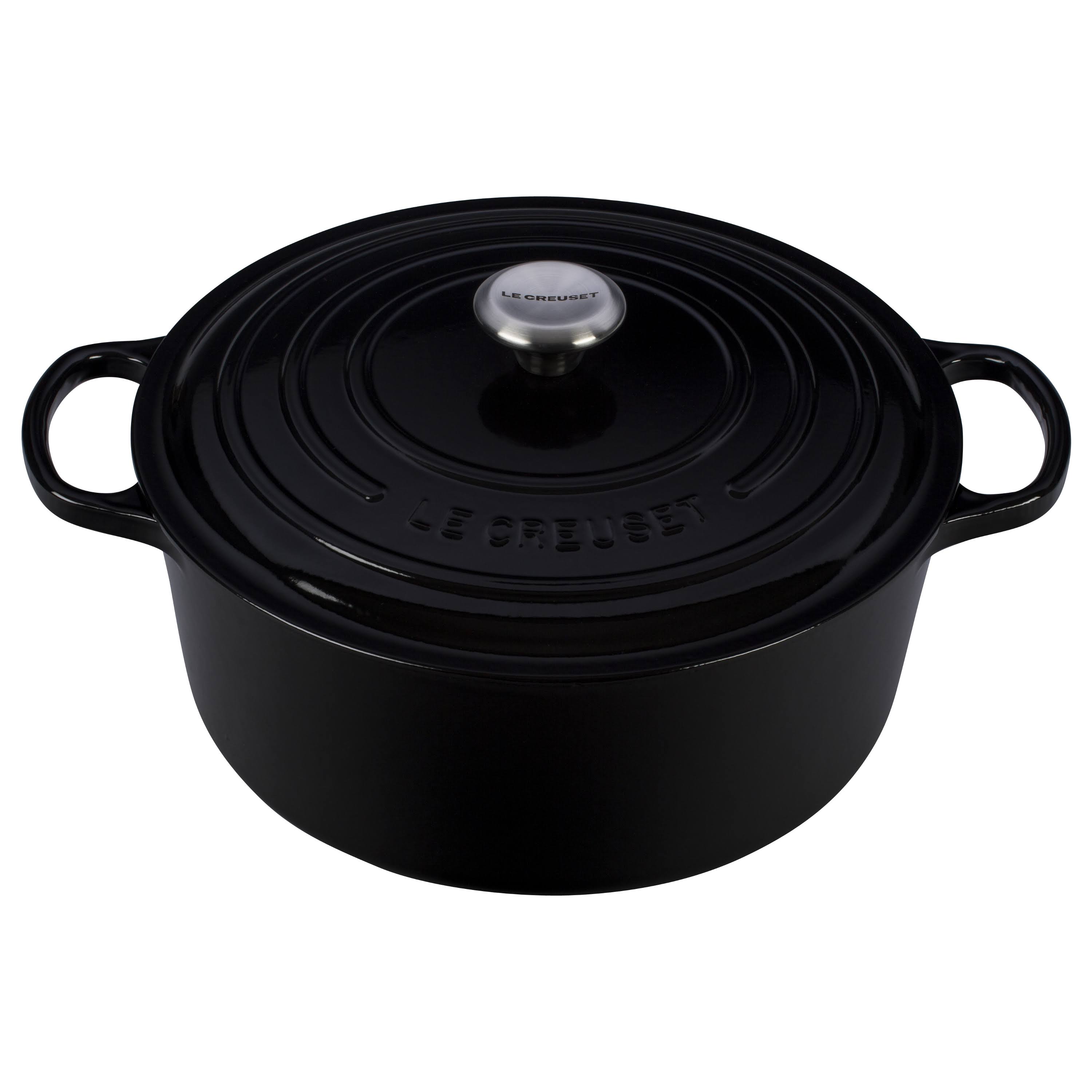 Le Creuset Signature Enameled Cast-Iron 9-Quart Round French (Dutch) Oven, Black