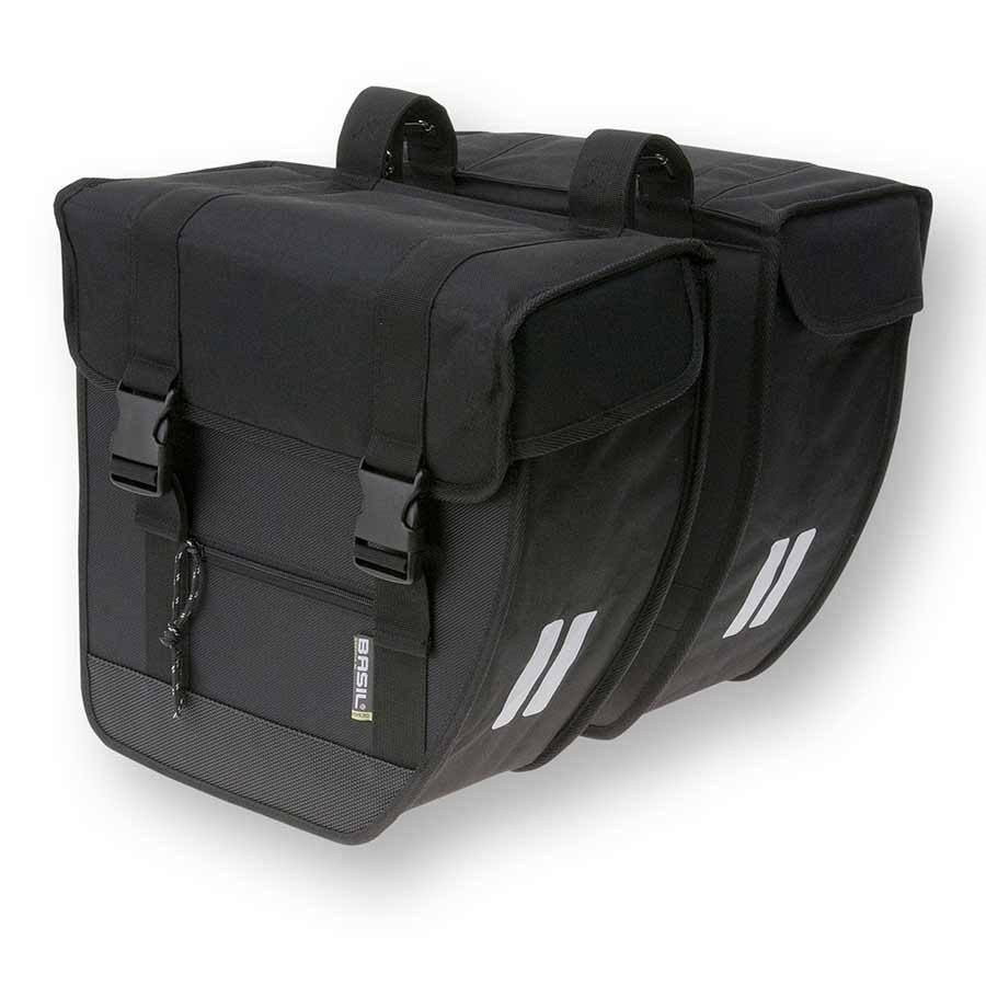 Basil Tour XL Double Bicycle Bag (Black/Black)