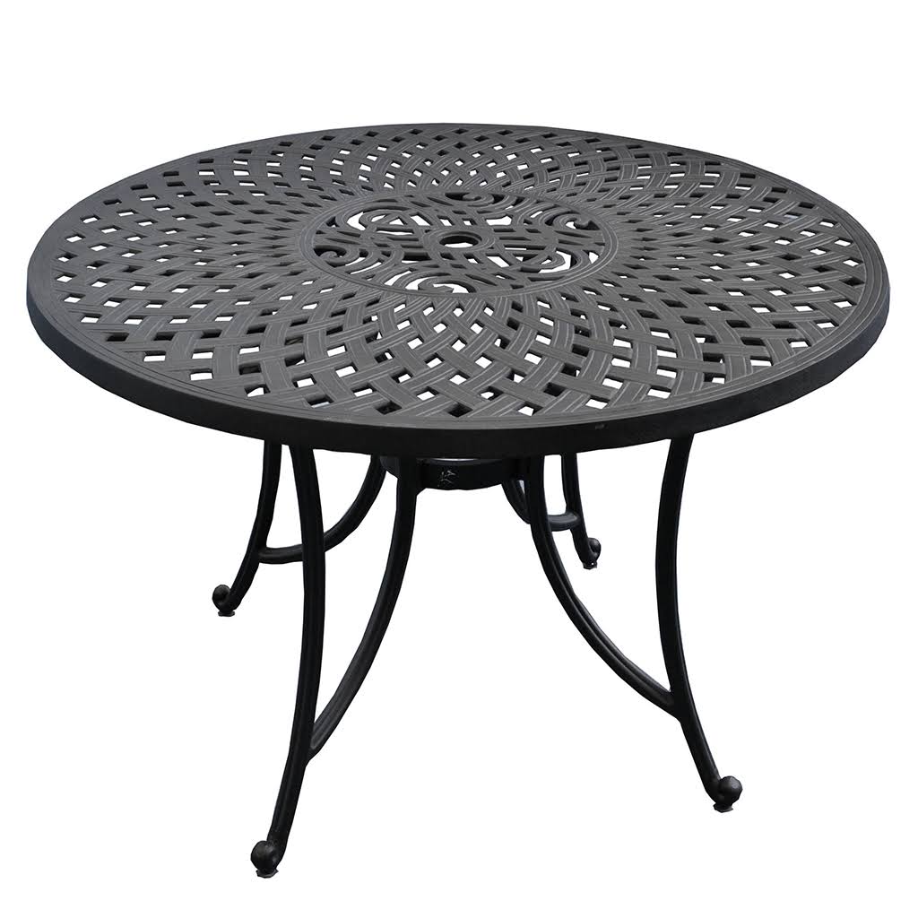 Crosley Sedona 42x22 Cast Aluminum Dining Table Charcoal Black