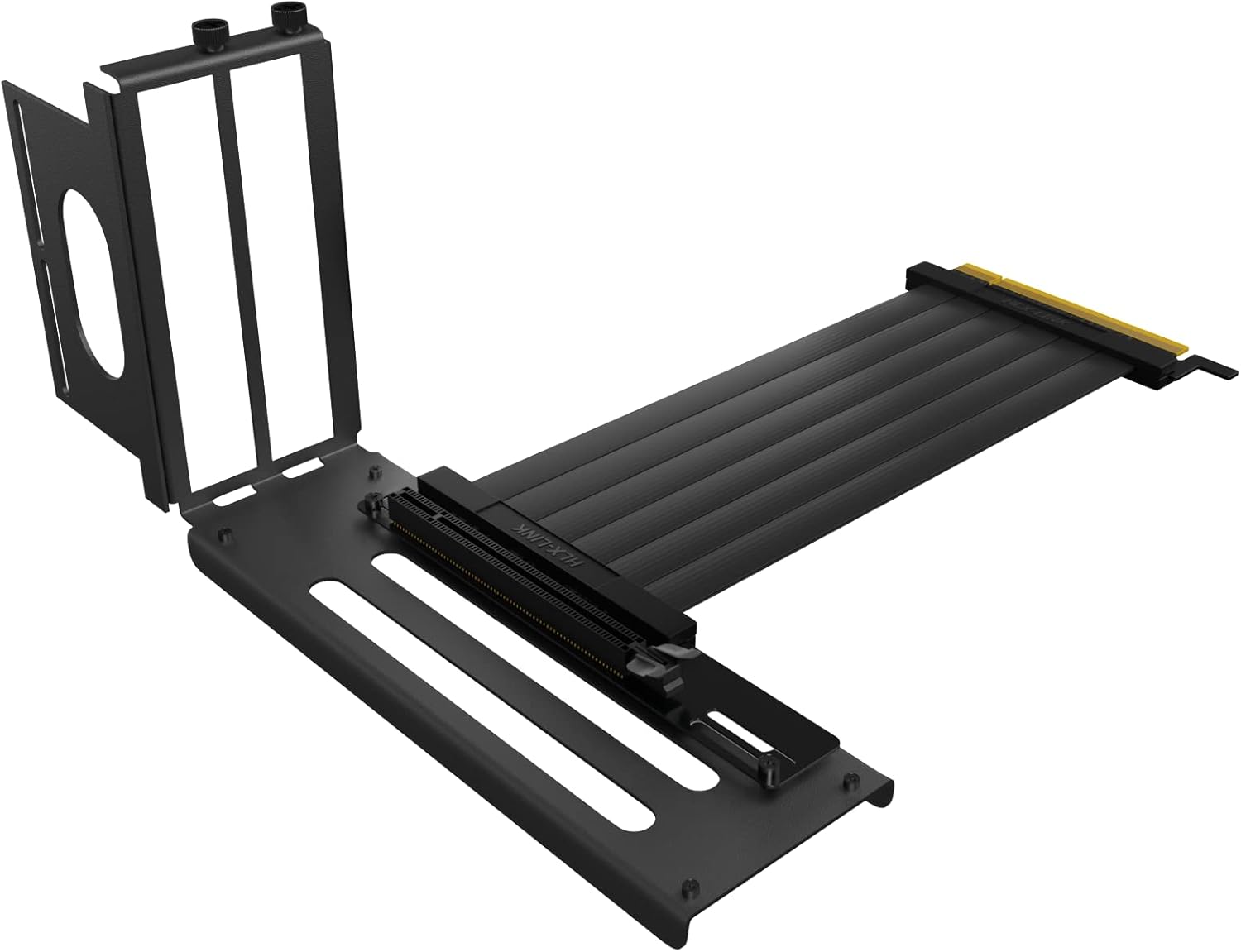 SIRLYR Vertical GPU Mount,Graphics Card Holder Kit Gpu Bracket Support with Pcie 4.0 16X Riser Cable 20cm Black