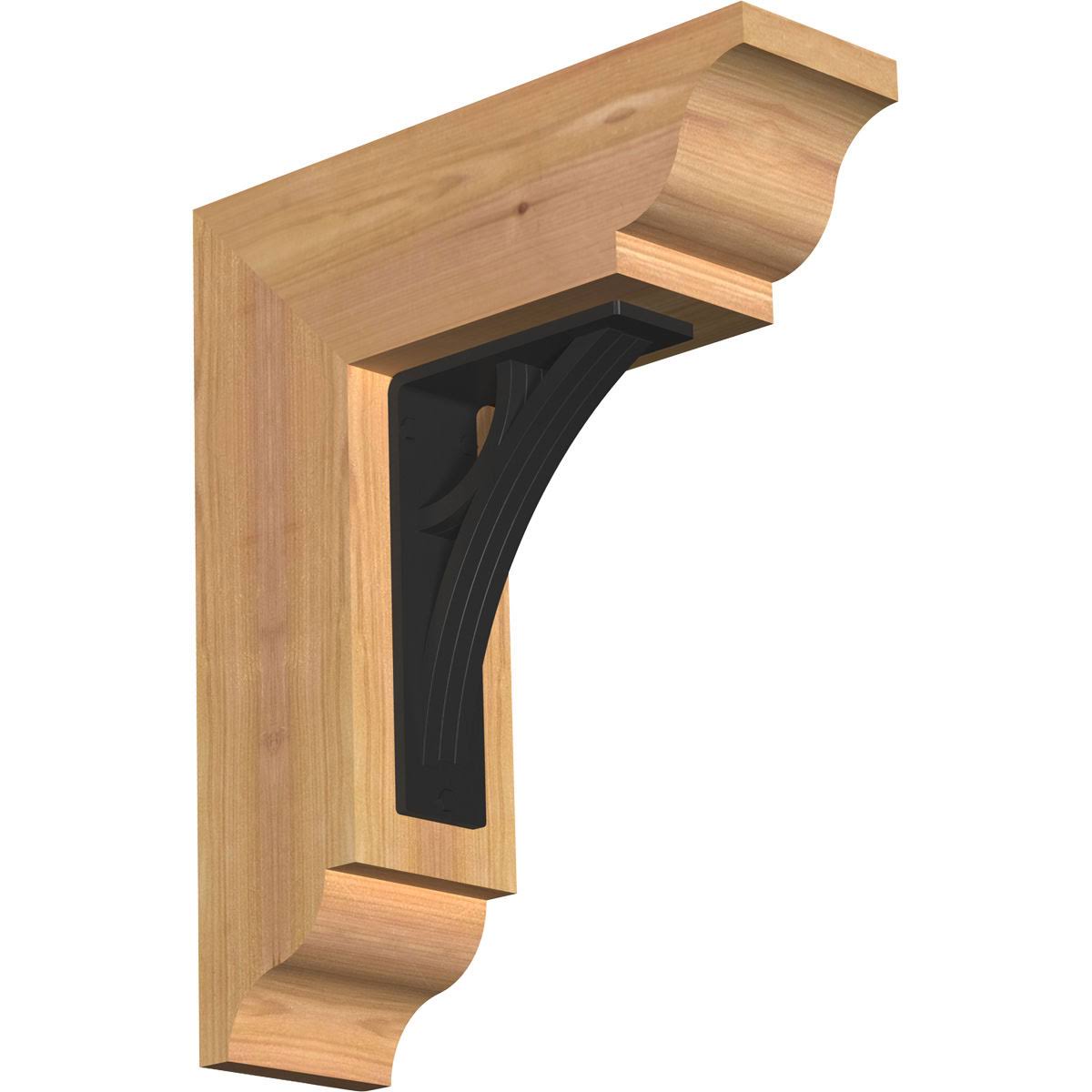 Ekena Millwork BKTI0404X14X16SC1TGL05 3 1/2x22W x 13 1/2x22D x 16x22H Galveston Traditional Ironcrest Smooth BRACKET, Western Re