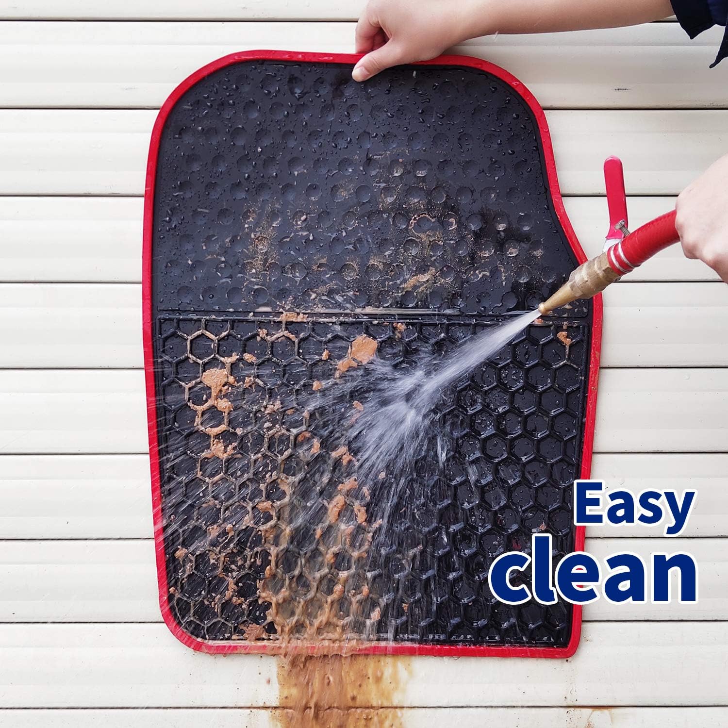 Ucaskin Car Floor Mats Custom Fit for Ford Escape 2013 2014 2015 2016 2017 2018 2019/2013-2019 Ford C-Max Odorless Washable Rubber Foot Carpet Heavy Duty All Weather Protection Car Floor Liner-Black