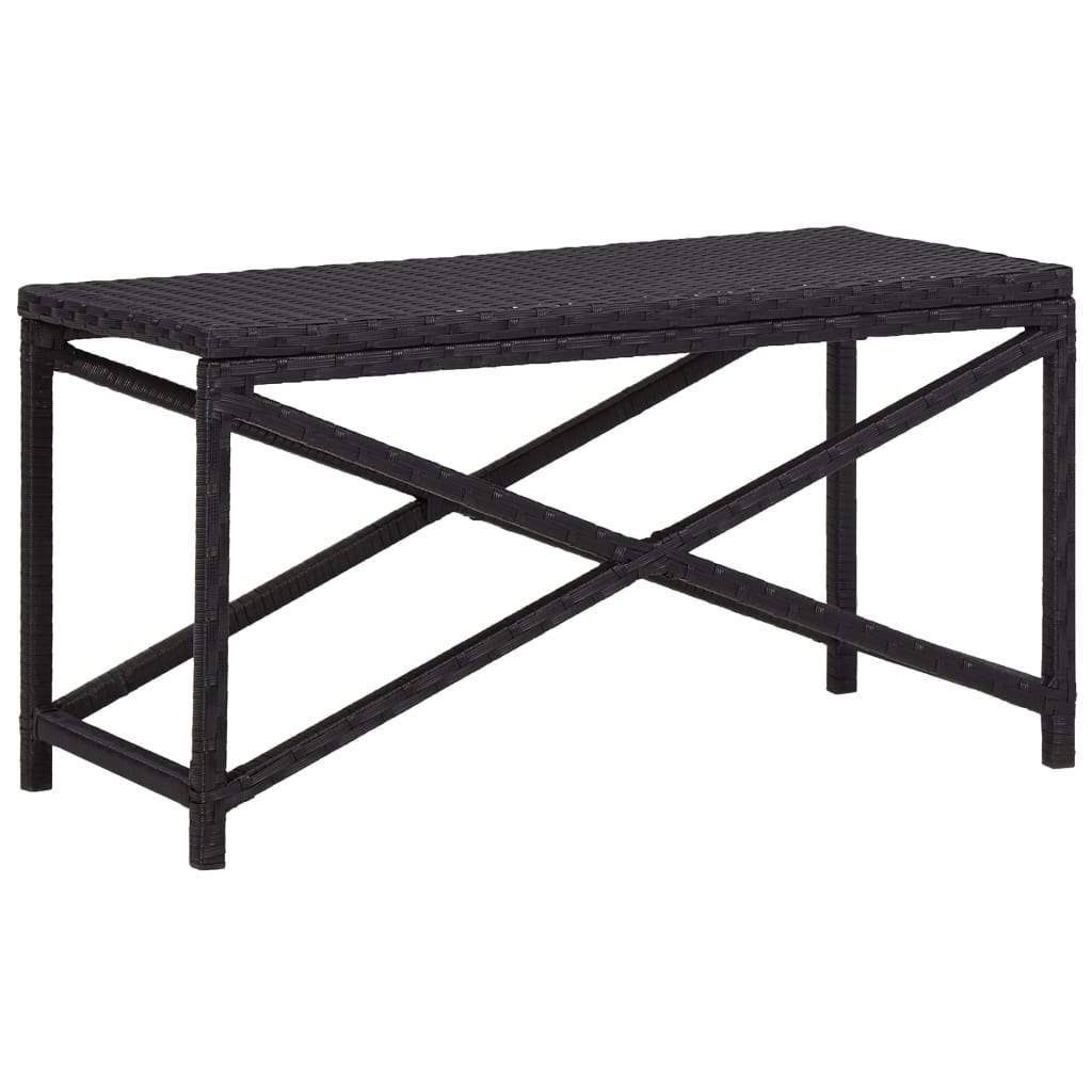 vidaXL Garden Bench 31.5x22 Poly Rattan Black