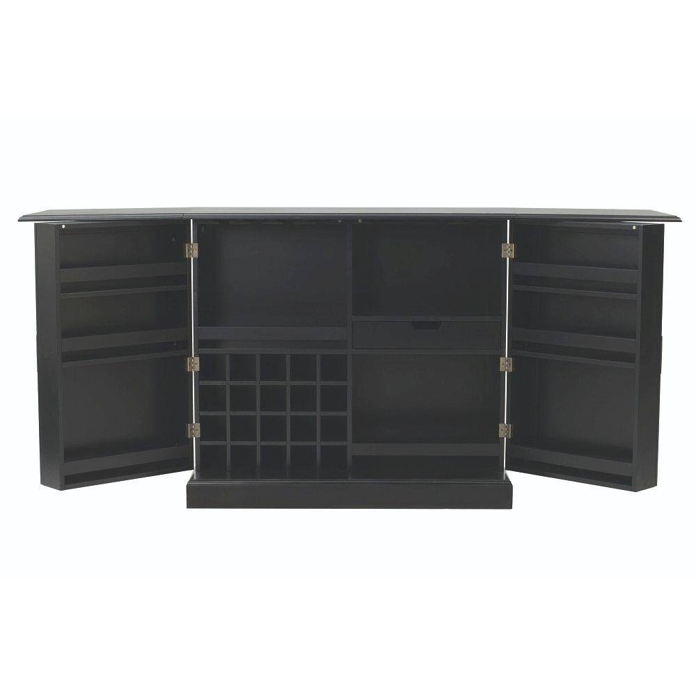 Home Decorators Collection Jamison Black Bar with Expandable Storage