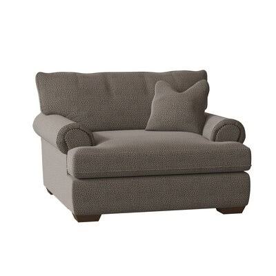 Bonin Armchair Body Fabric: Less Tweed, Nailhead Detail: Black Nickel