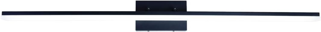 mirrea 48in Modern LED Vanity Light for Bathroom Lighting Dimmable 46w Black Painted (Warm White 3000K)