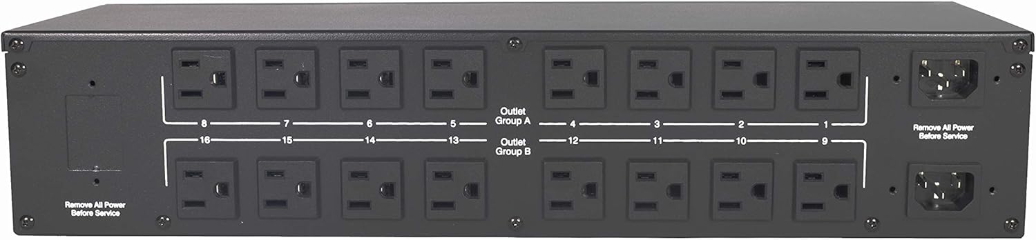 Synaccess NP-1601DU Remote Power Switched PDU, UL-STD TUV Listed, 16 Switched Outlets. Designed and Supported in USA. Control Via HTTP(S), SNMP, Telnet, USB Serial Port